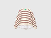 Sweat às riscas com inserção de camisa - ucb_image_FS