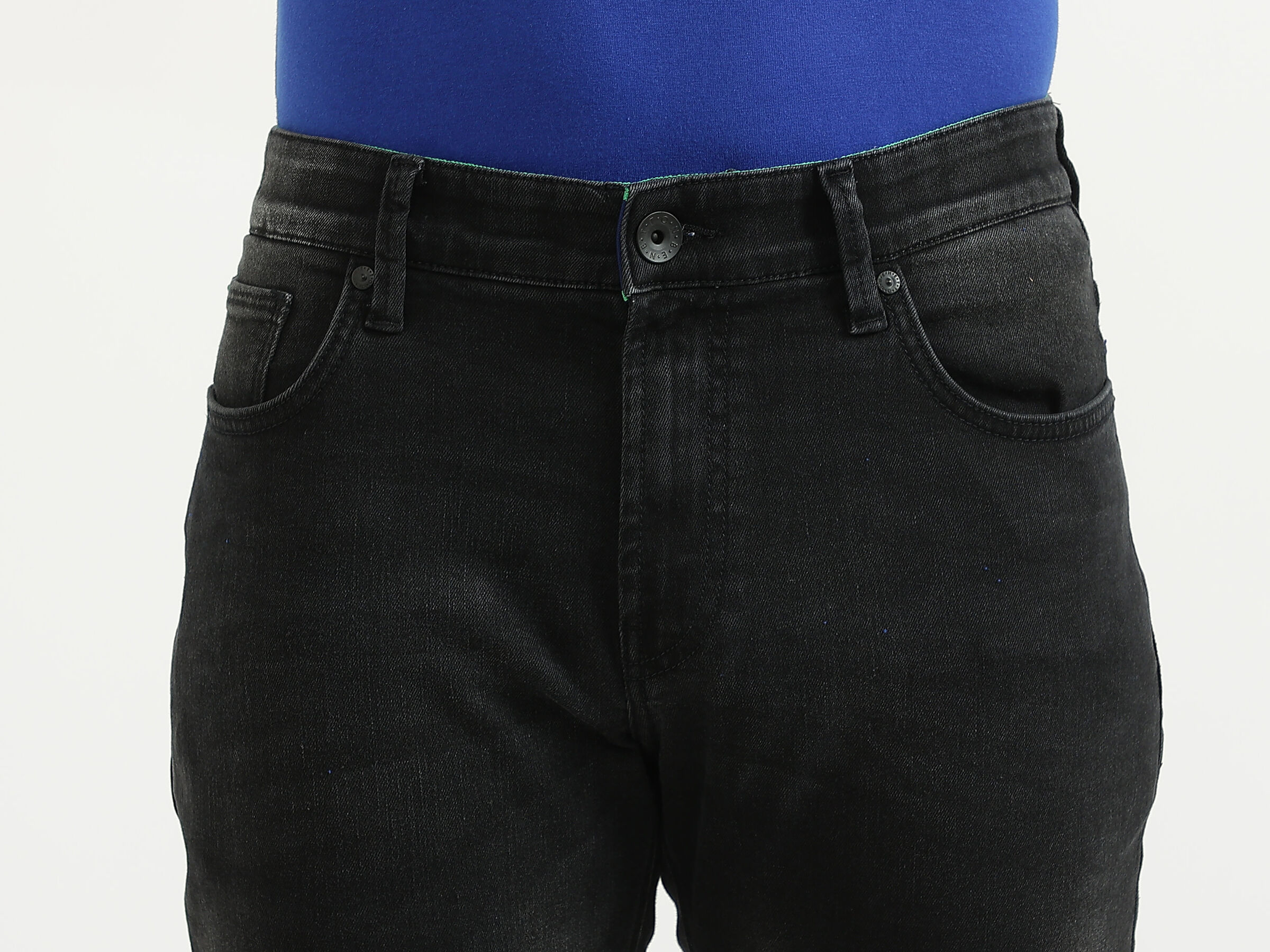 SKINNY FIT BLACK FLEXI WAIST BMRG JEANS image number 4