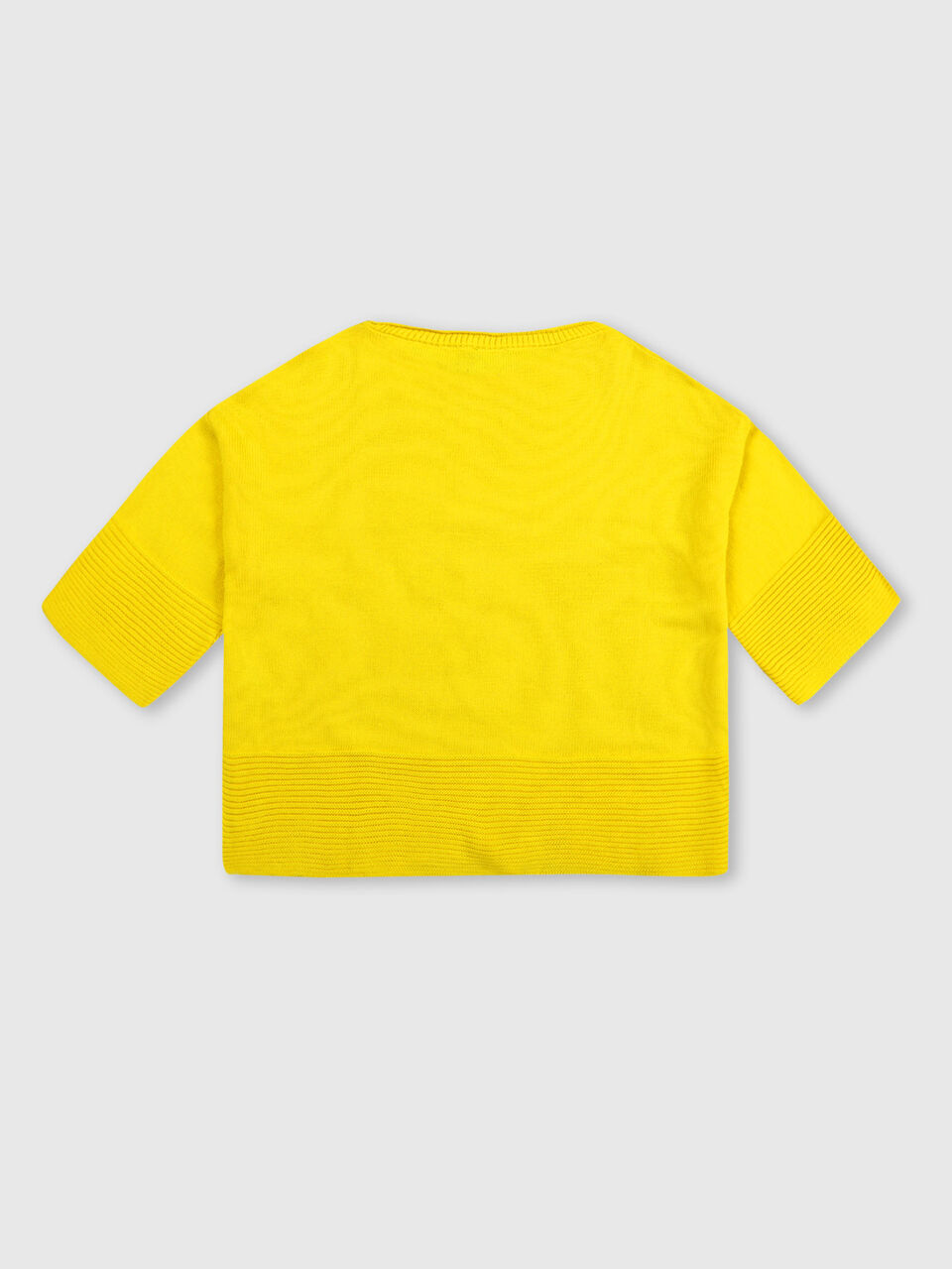 Tricot Top with Flared Sleeves and Benetton text image number 2