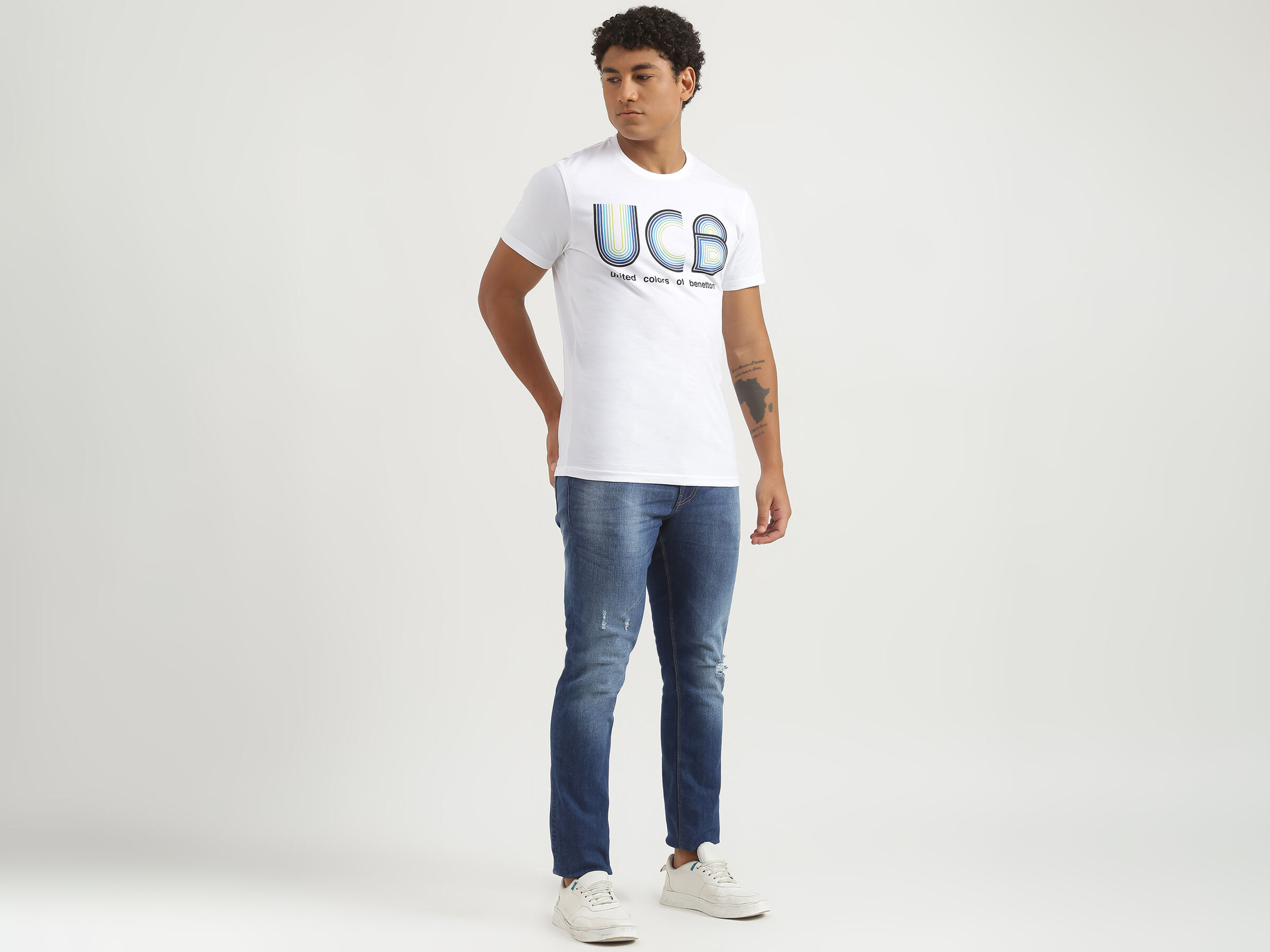 SKINNY FIT FADED BLUE BOOMERANG JEANS image number 3