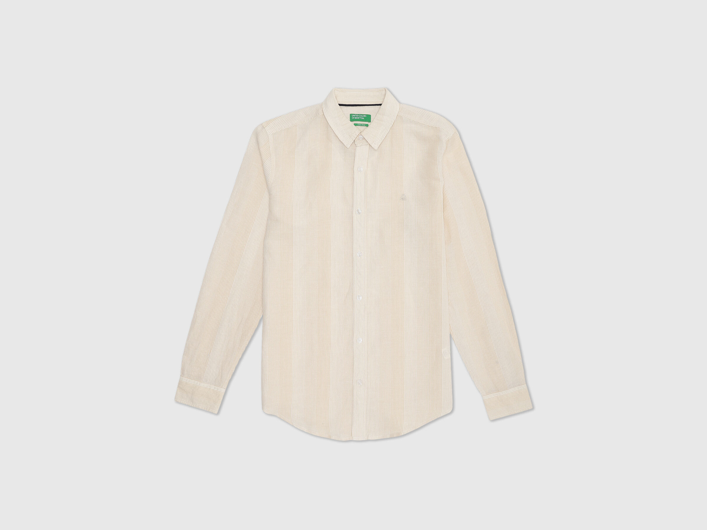 Full Sleeve Cotton Linen Stripe Shirt image number 5