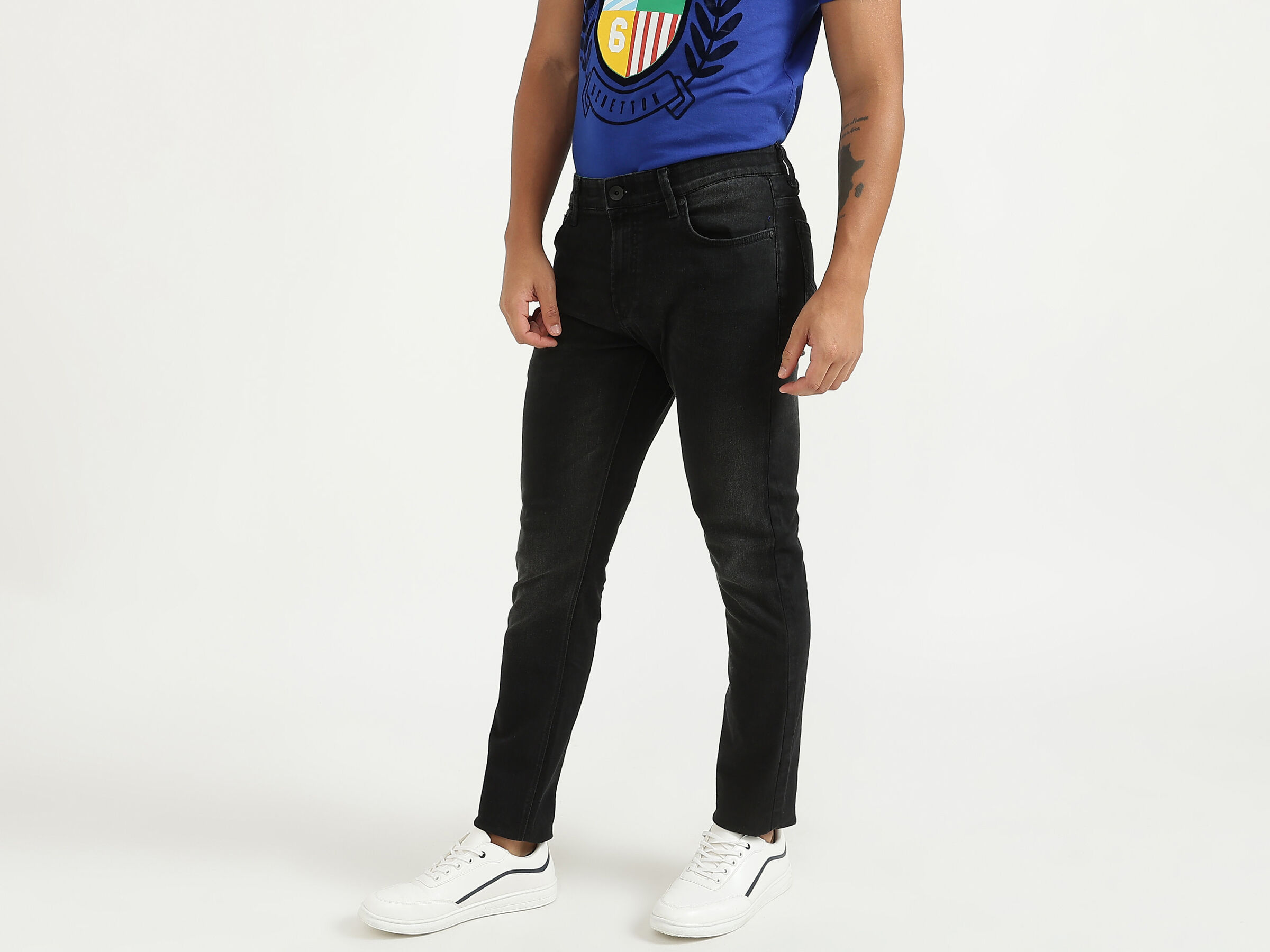 SKINNY FIT BLACK FLEXI WAIST BMRG JEANS image number 1
