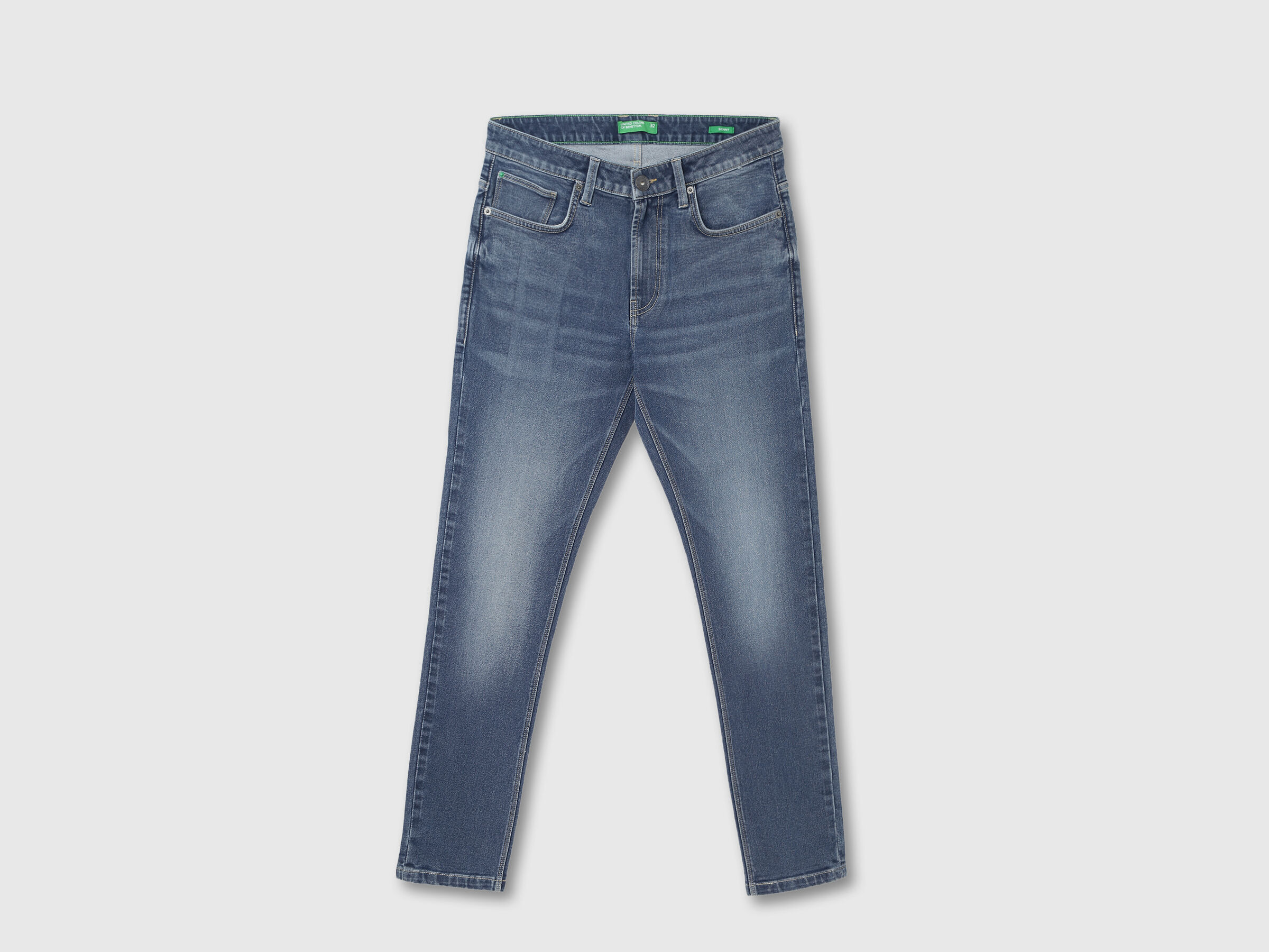 SKINNY MID BLUE COOLMAX JEANS image number 5