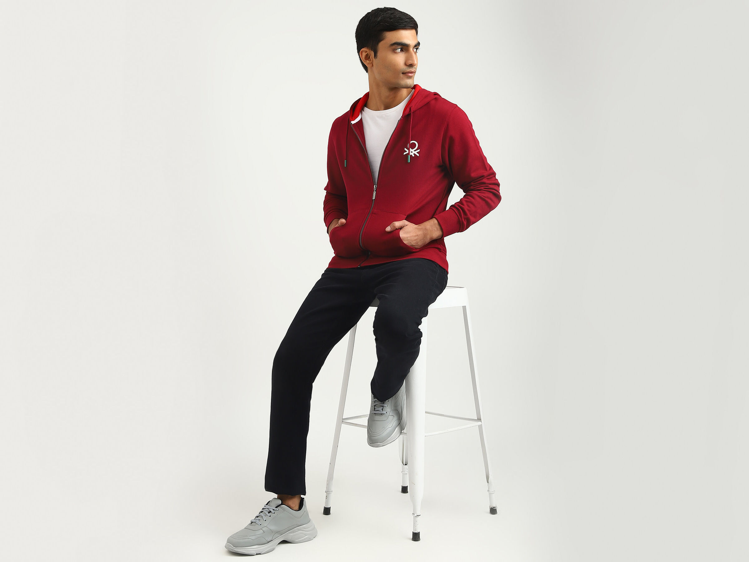 Basic Front Open Hoodie image number 4