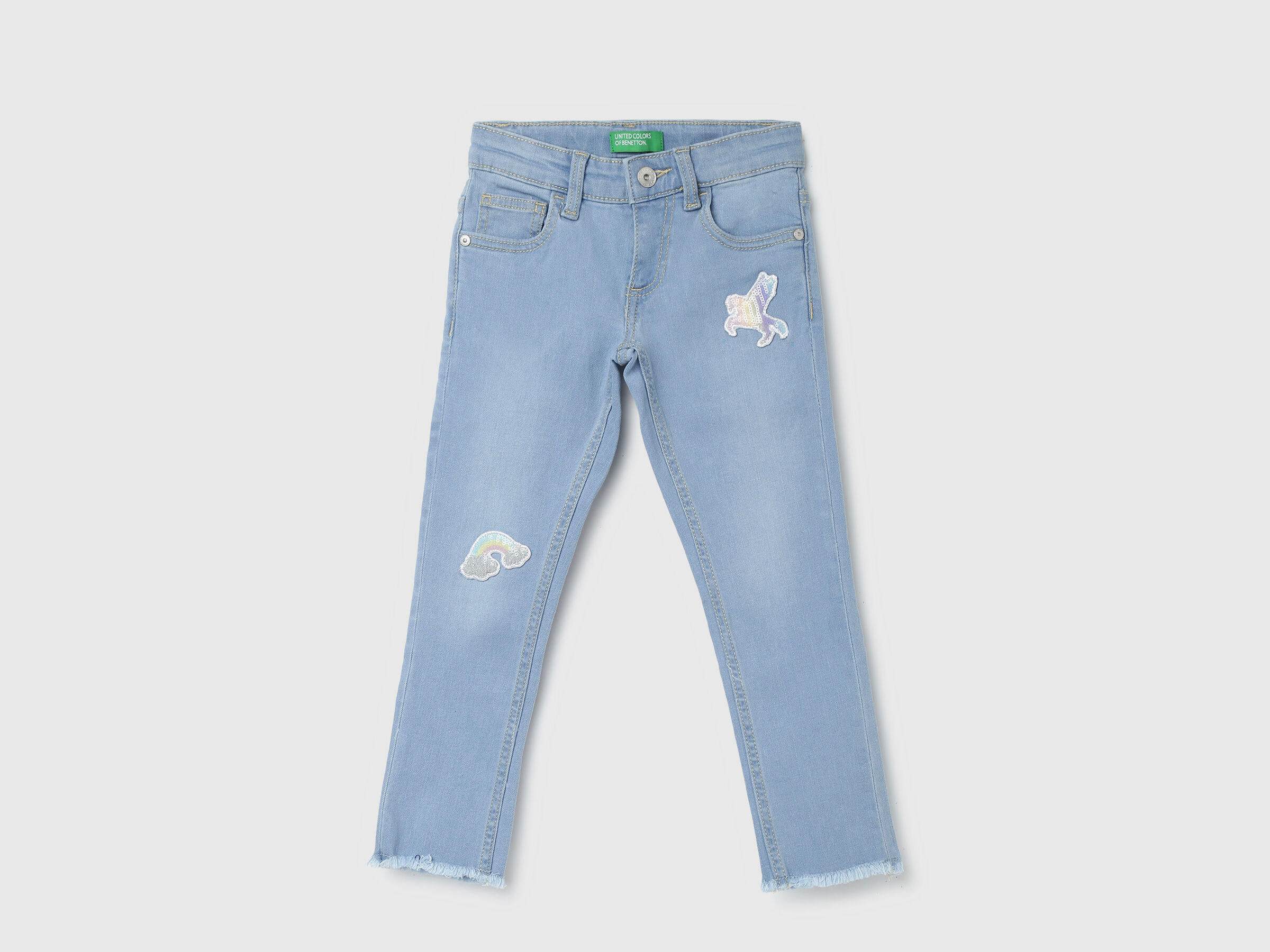 DENIM WITH PEGASUS & RAINBOW BADGE image number 0