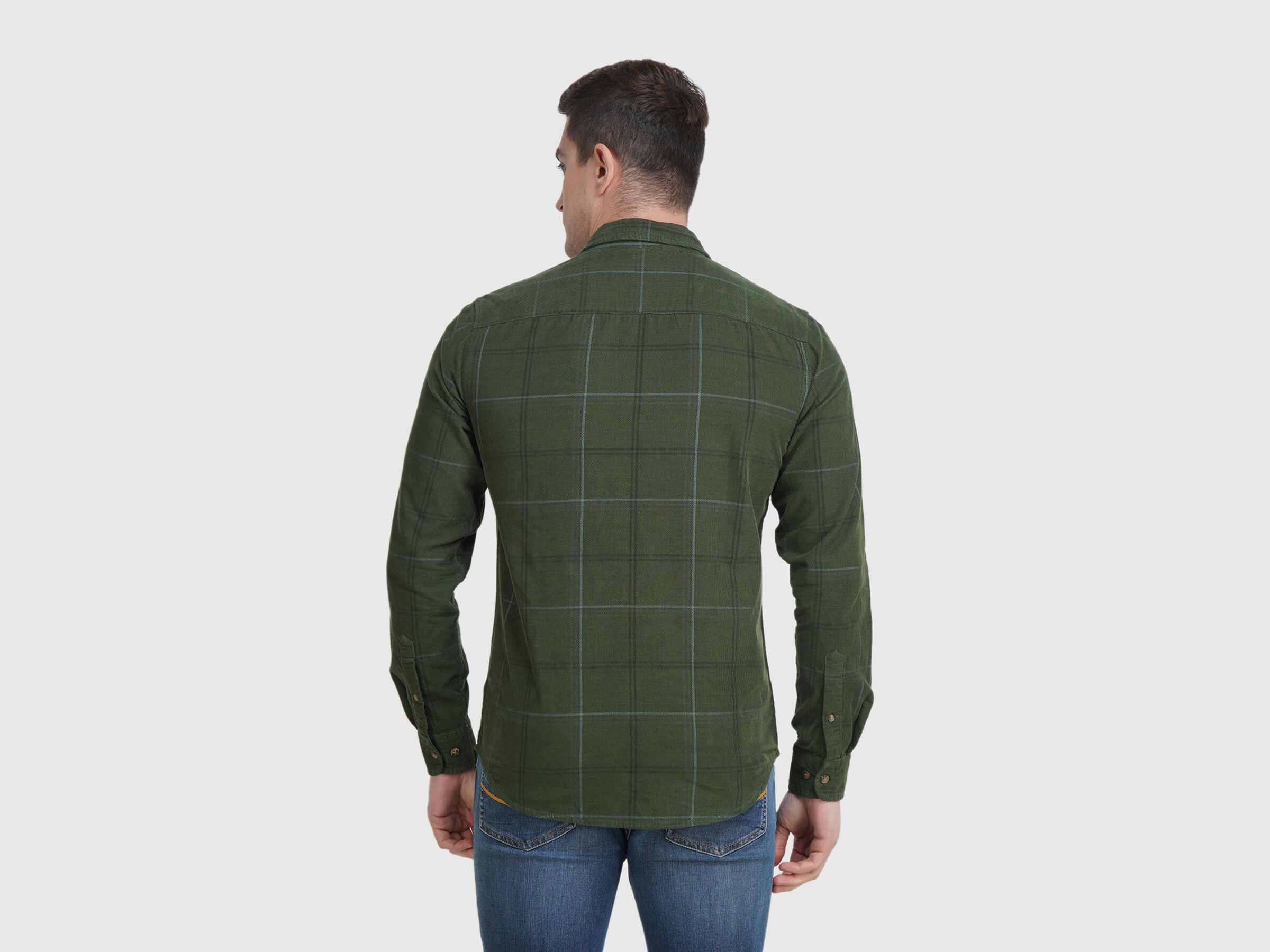 Fill Sleeve Corduroy Check Shirt image number 2