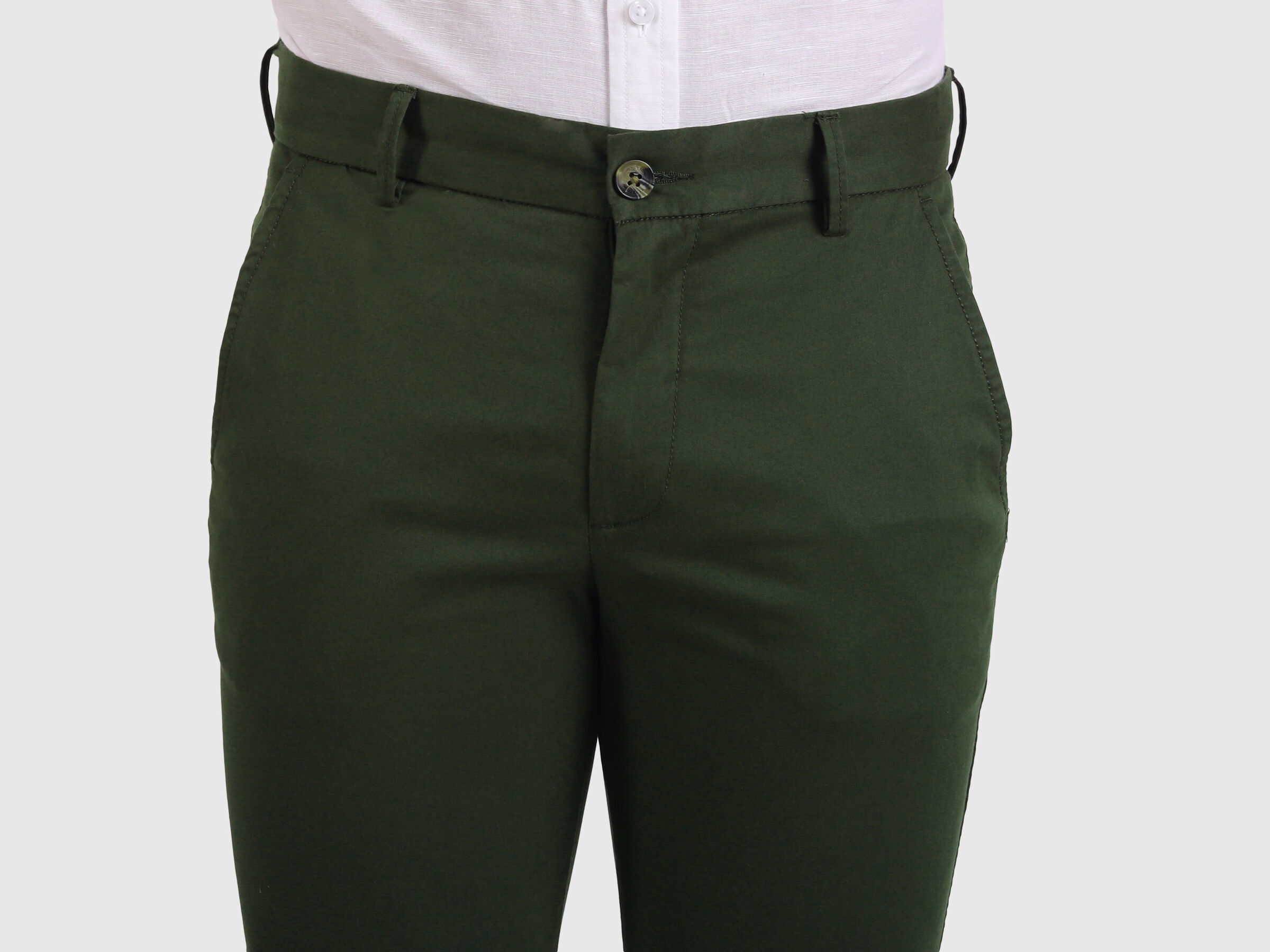 Slim fit satin trousers with stretch image number 5