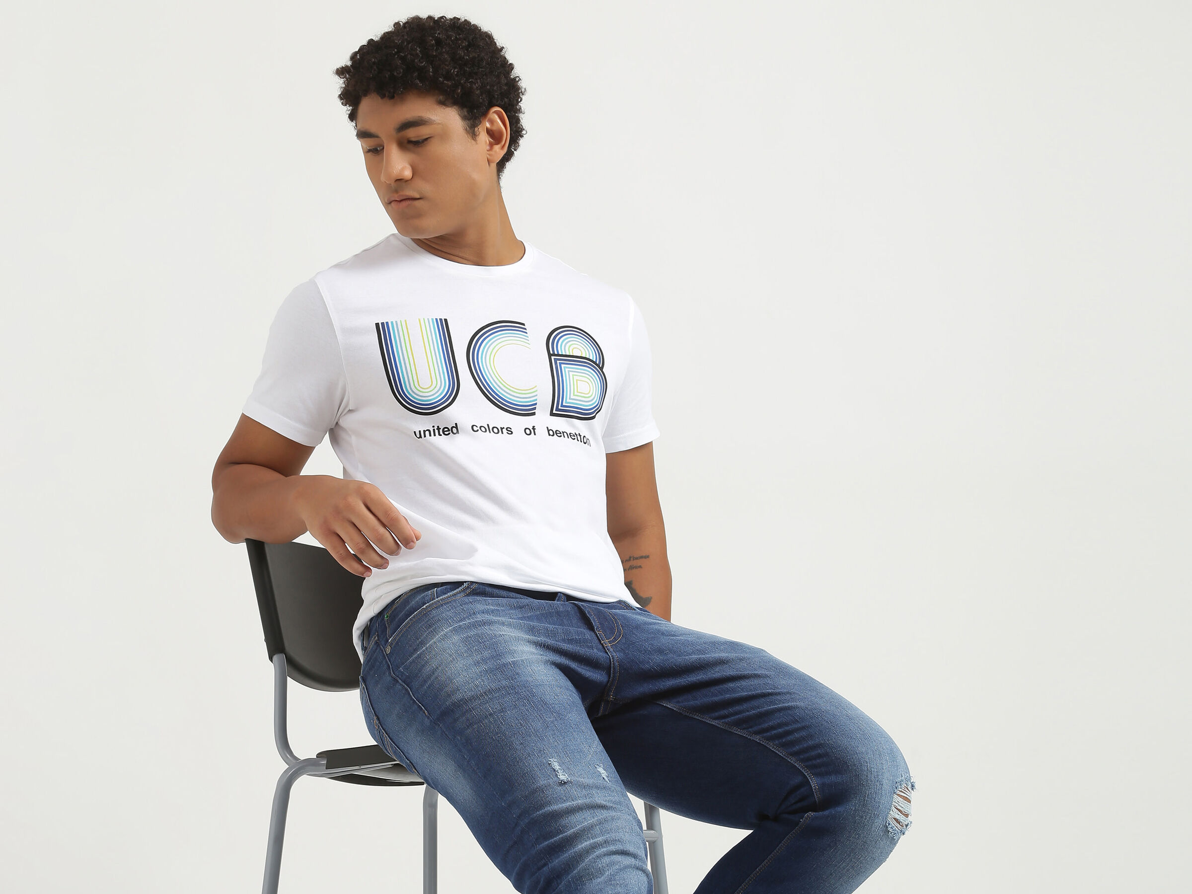 SKINNY FIT FADED BLUE BOOMERANG JEANS image number 5