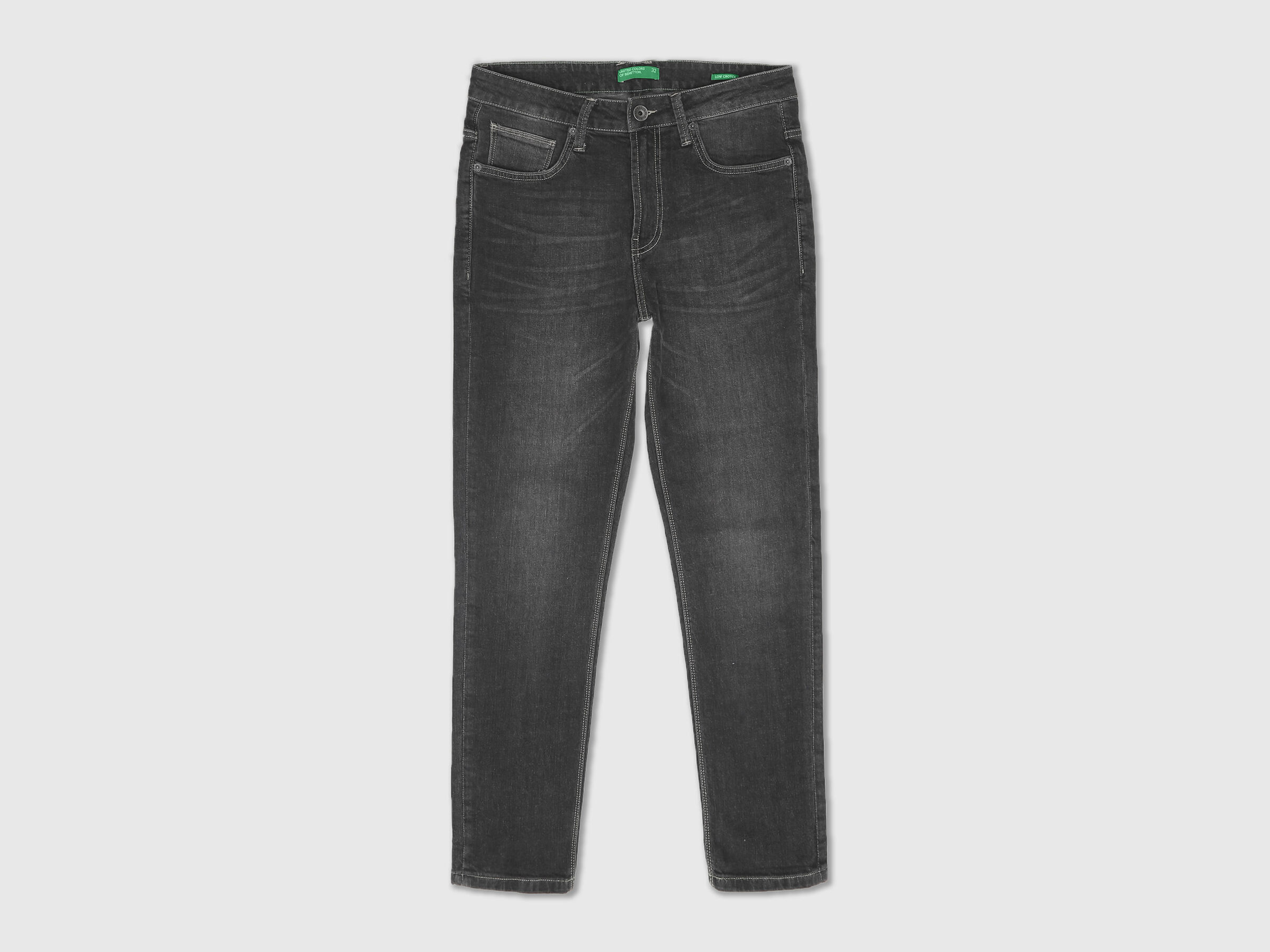 Low Crotch Fit Grey Jeans image number 5