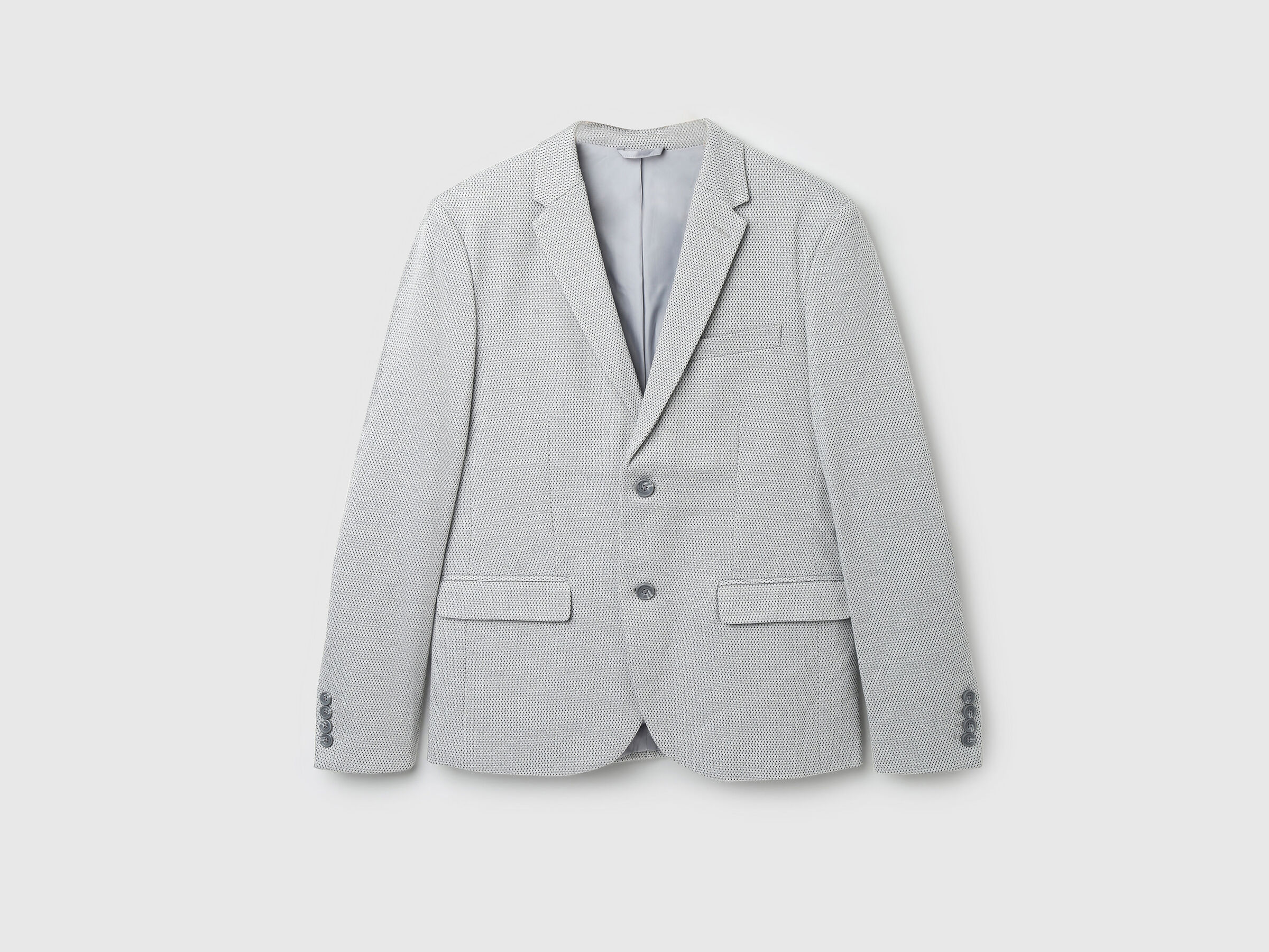 MESH STRUCTURE KNIT BLAZER image number 6