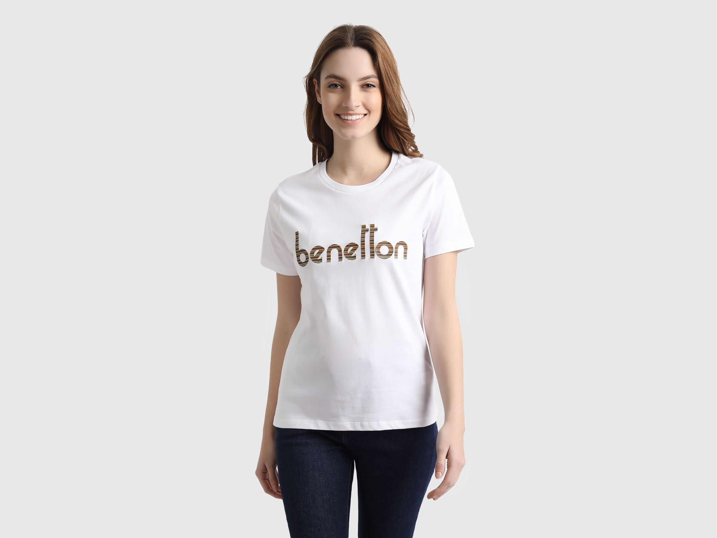 Technique T-Shirt with Benetton Text Logo image number 0