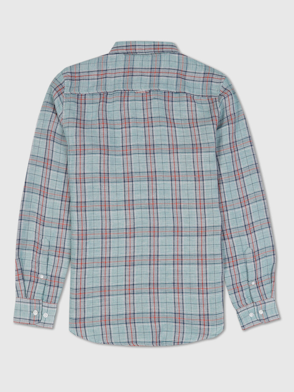 Full Sleeves Cotton Linen Check Shirt image number 2