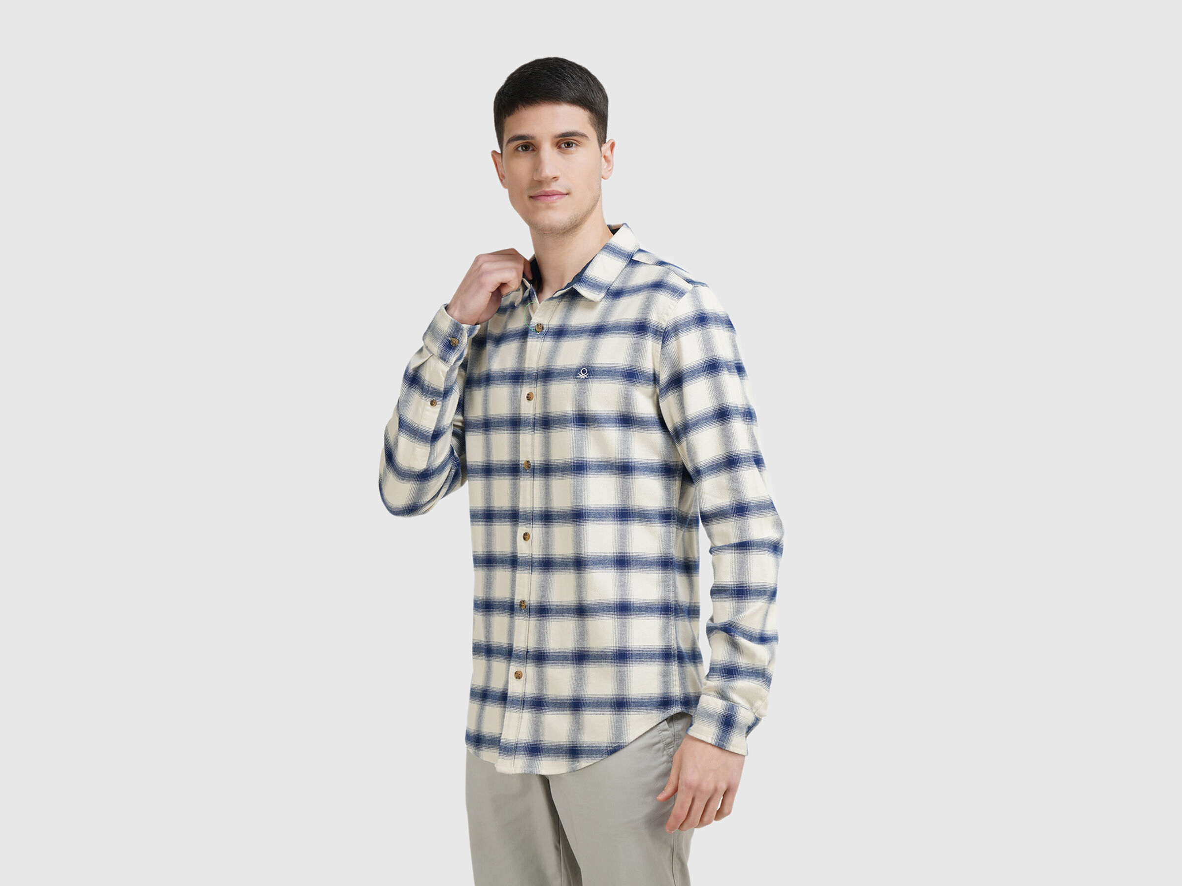 Full Sleeve Stretch Flannel.Shirt image number 1