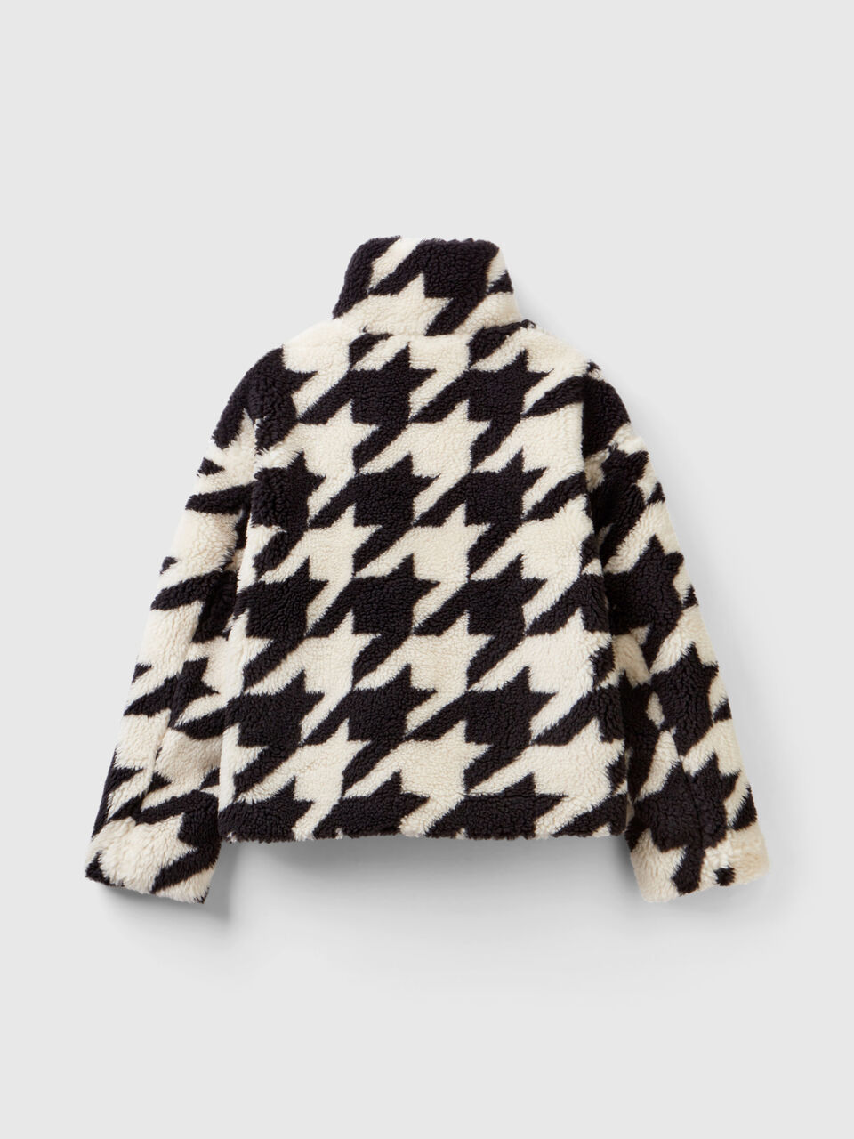 F/S RAISED NECK HOUNDSTOOTH JACKET image number null
