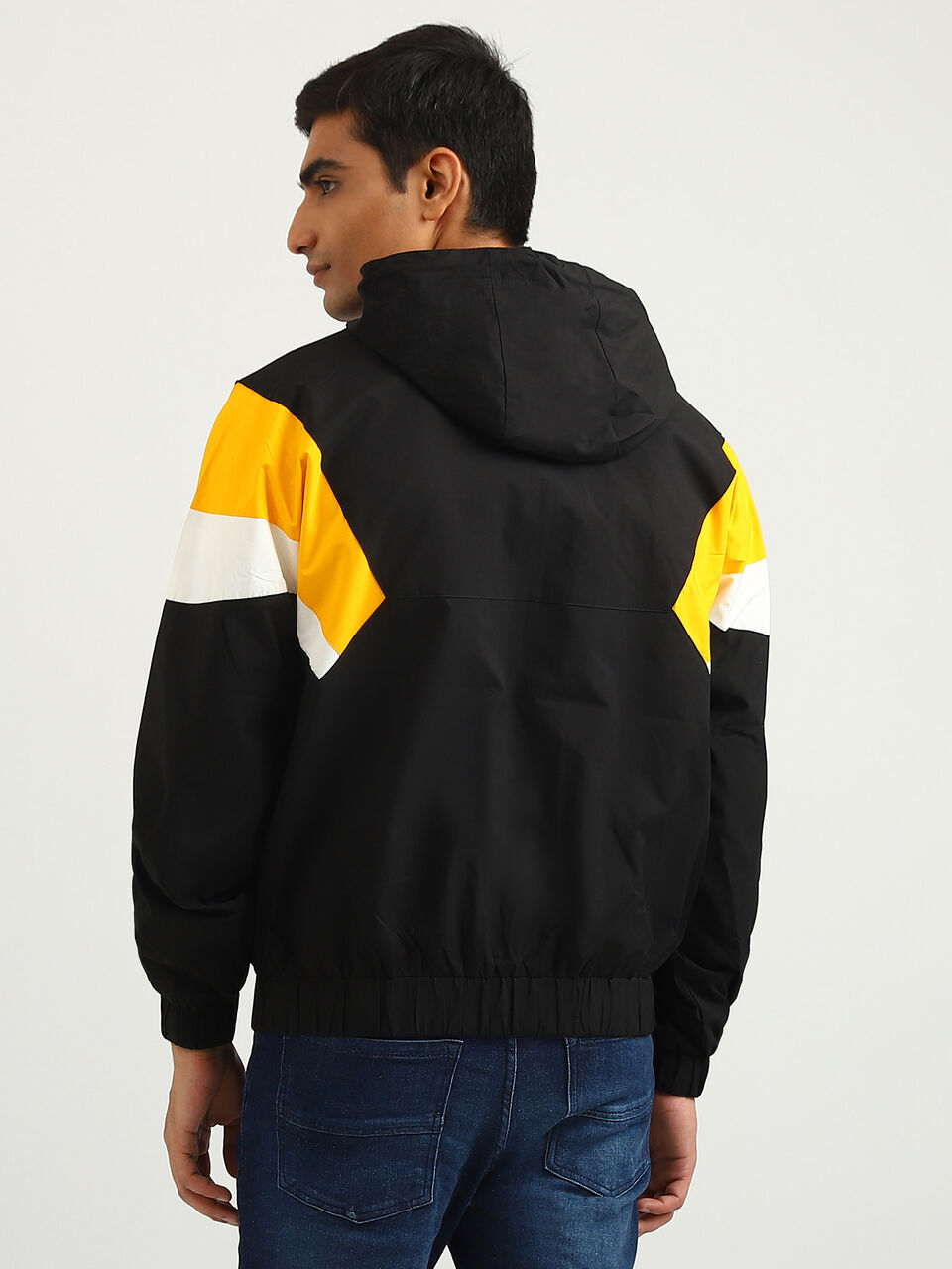 RAGLAN SLEEVE COLOR BLOCK JACKET image number null