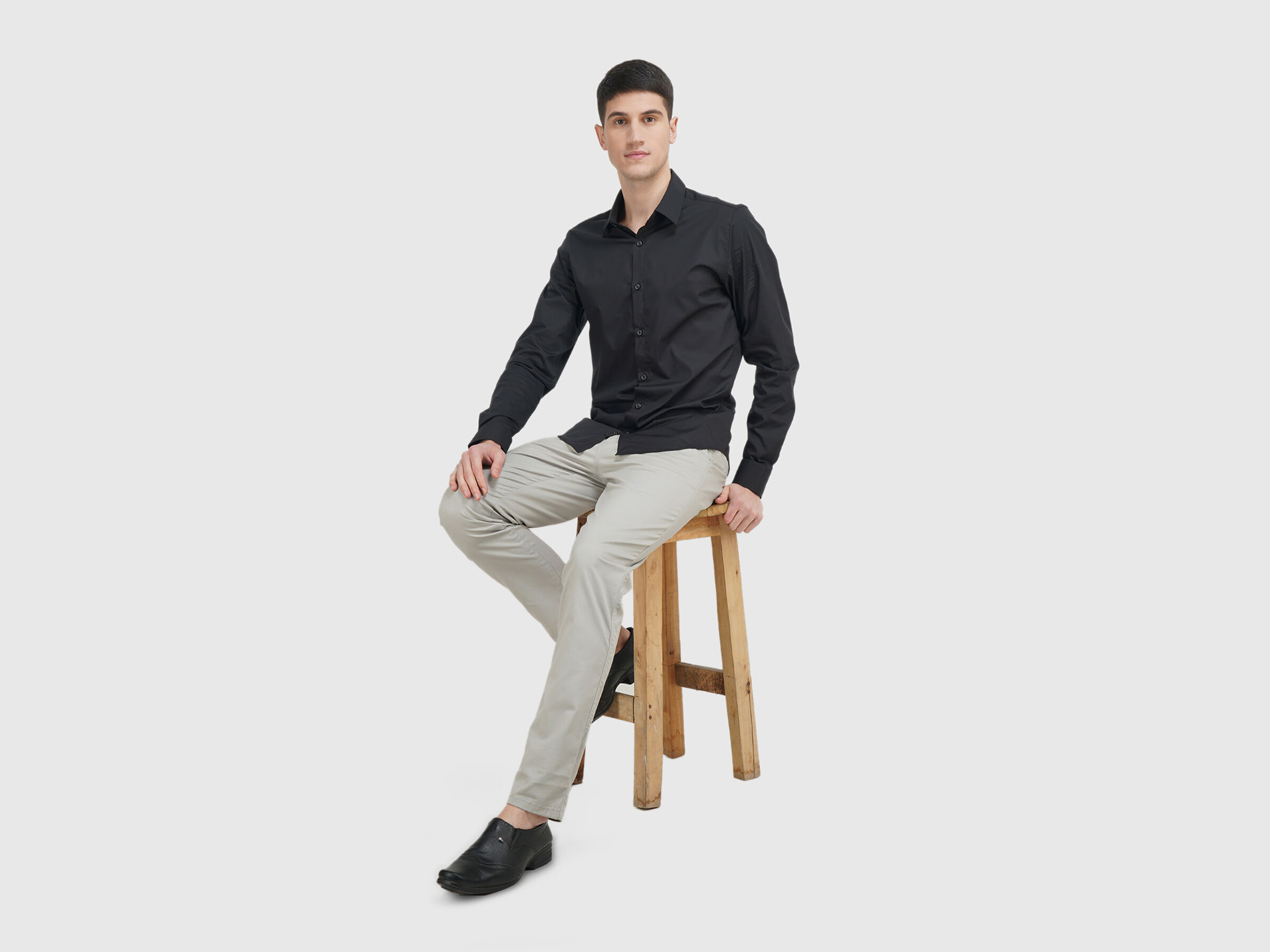 Full sleeve regular collar shirt image number 3