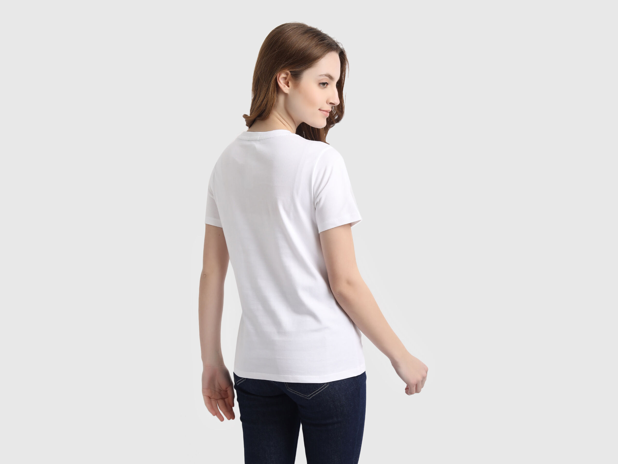 Technique T-Shirt with Benetton Text Logo image number 2