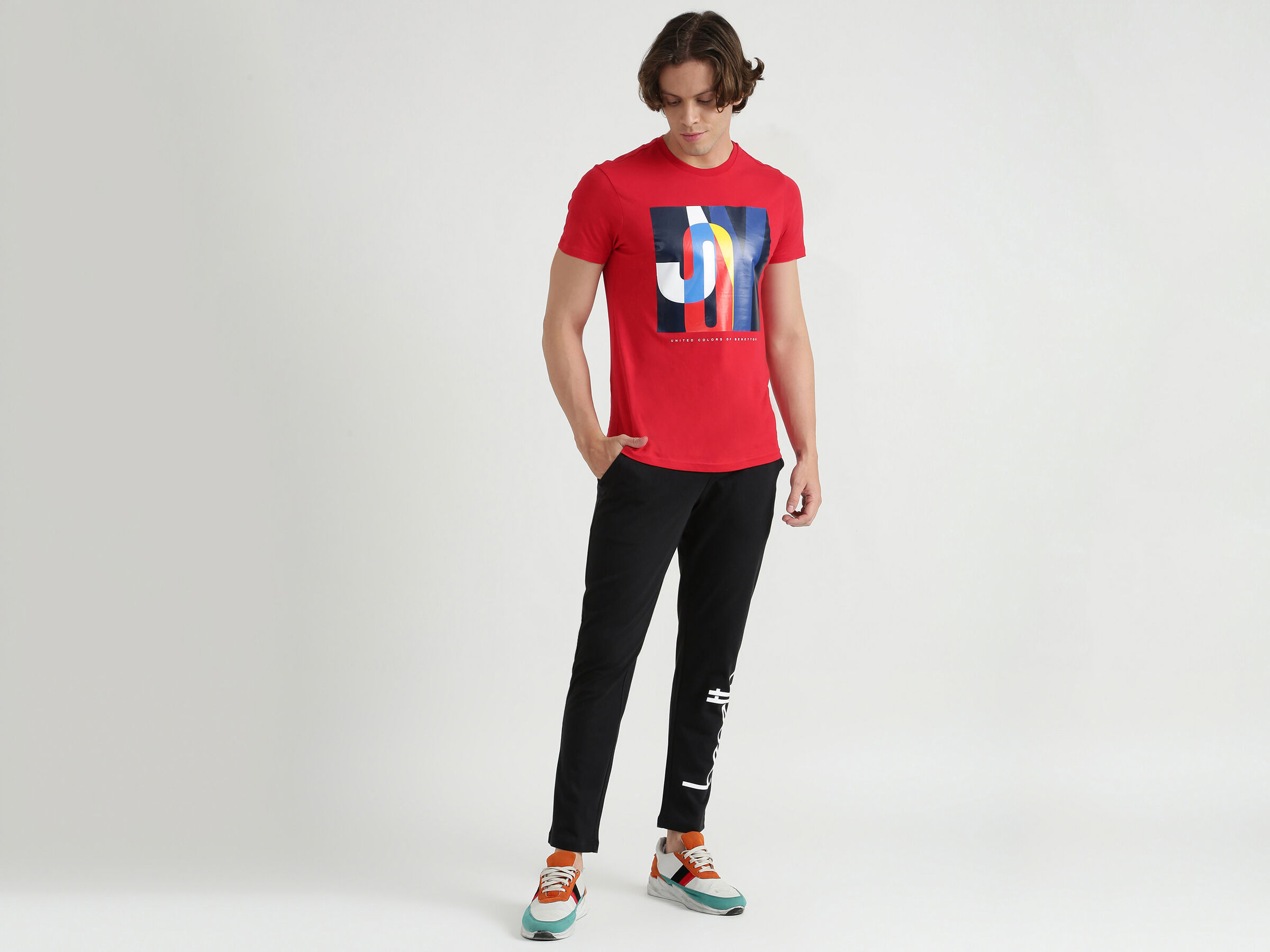 Slim Fit Printed Track Pants image number 3