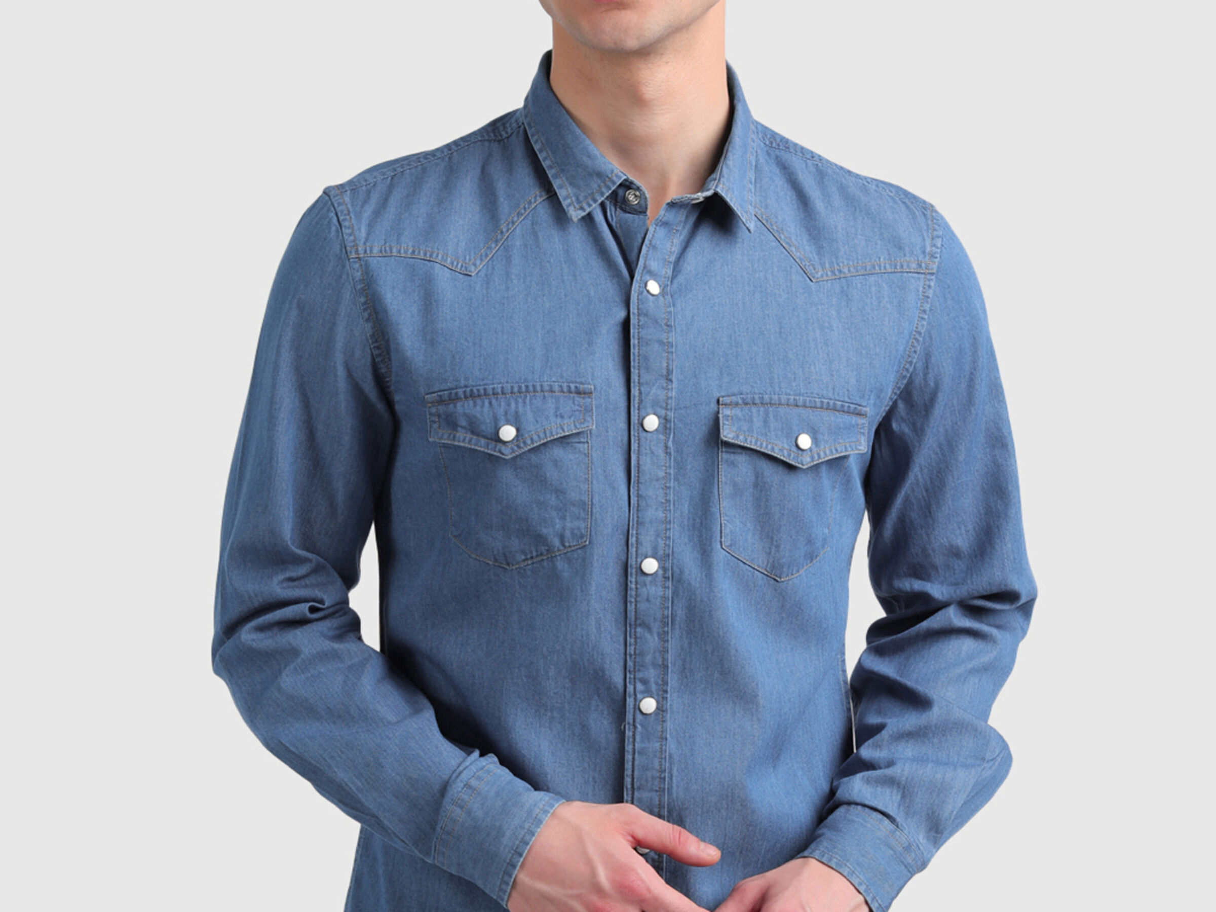 Pure Cotton Classic Denim Shirt image number 0