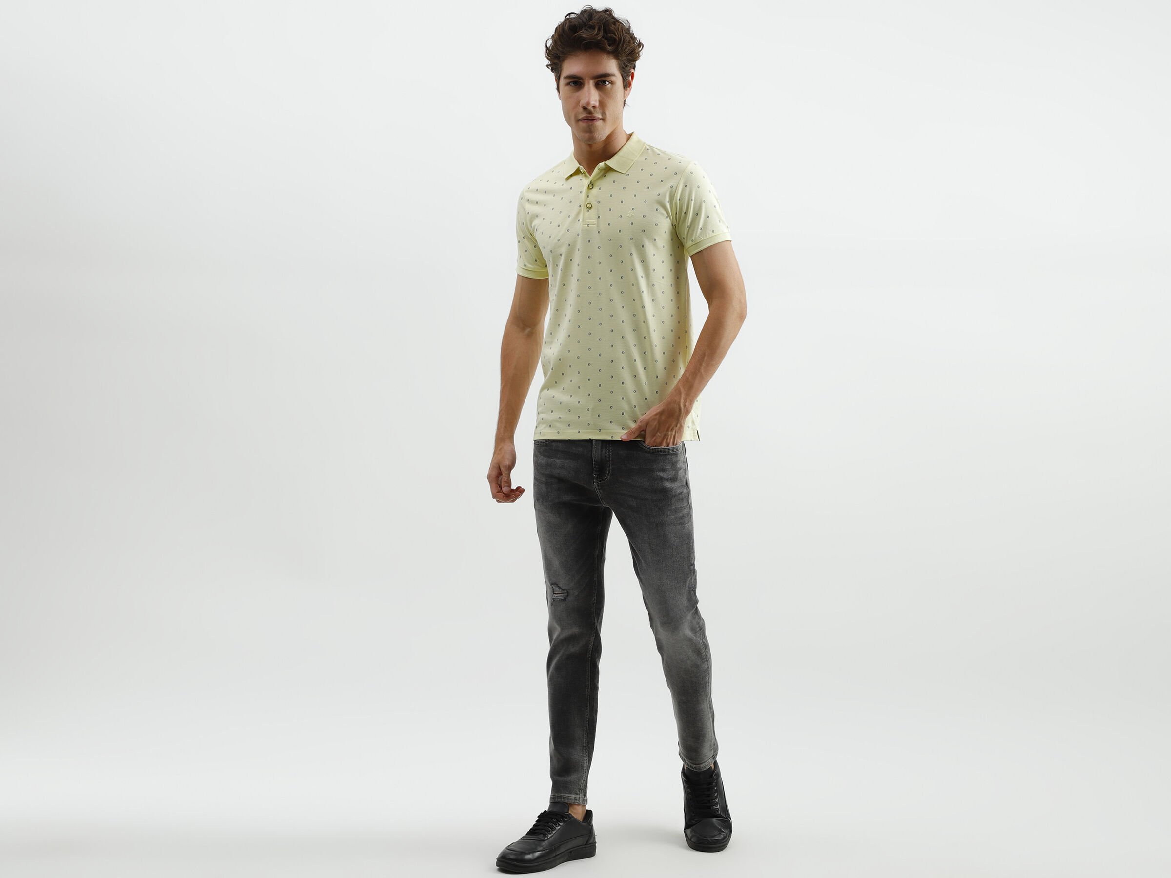 Low Crotch Faded Grey High Stretch Jeans image number 3
