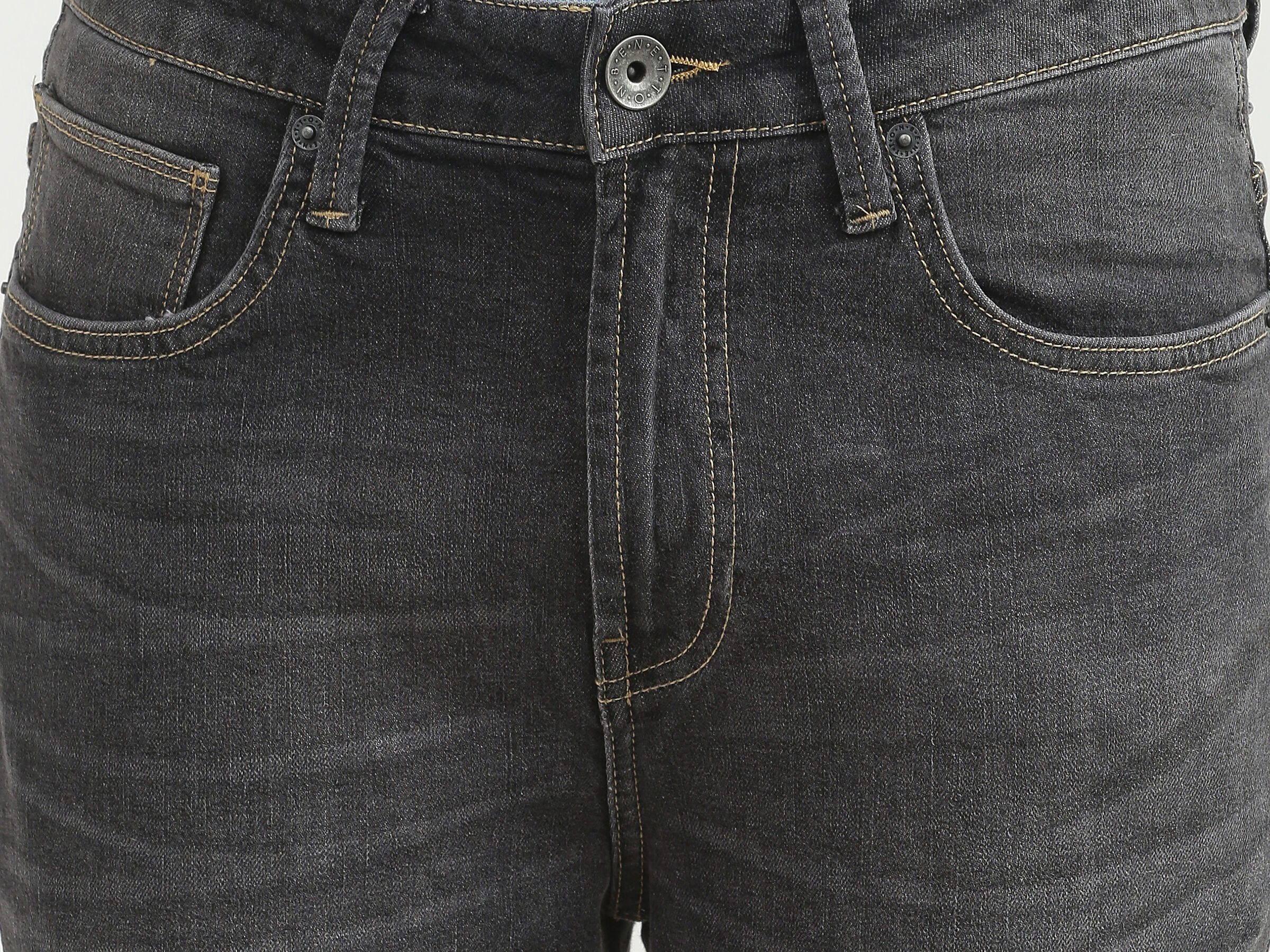 Low Crotch Fit Grey Jeans image number 4