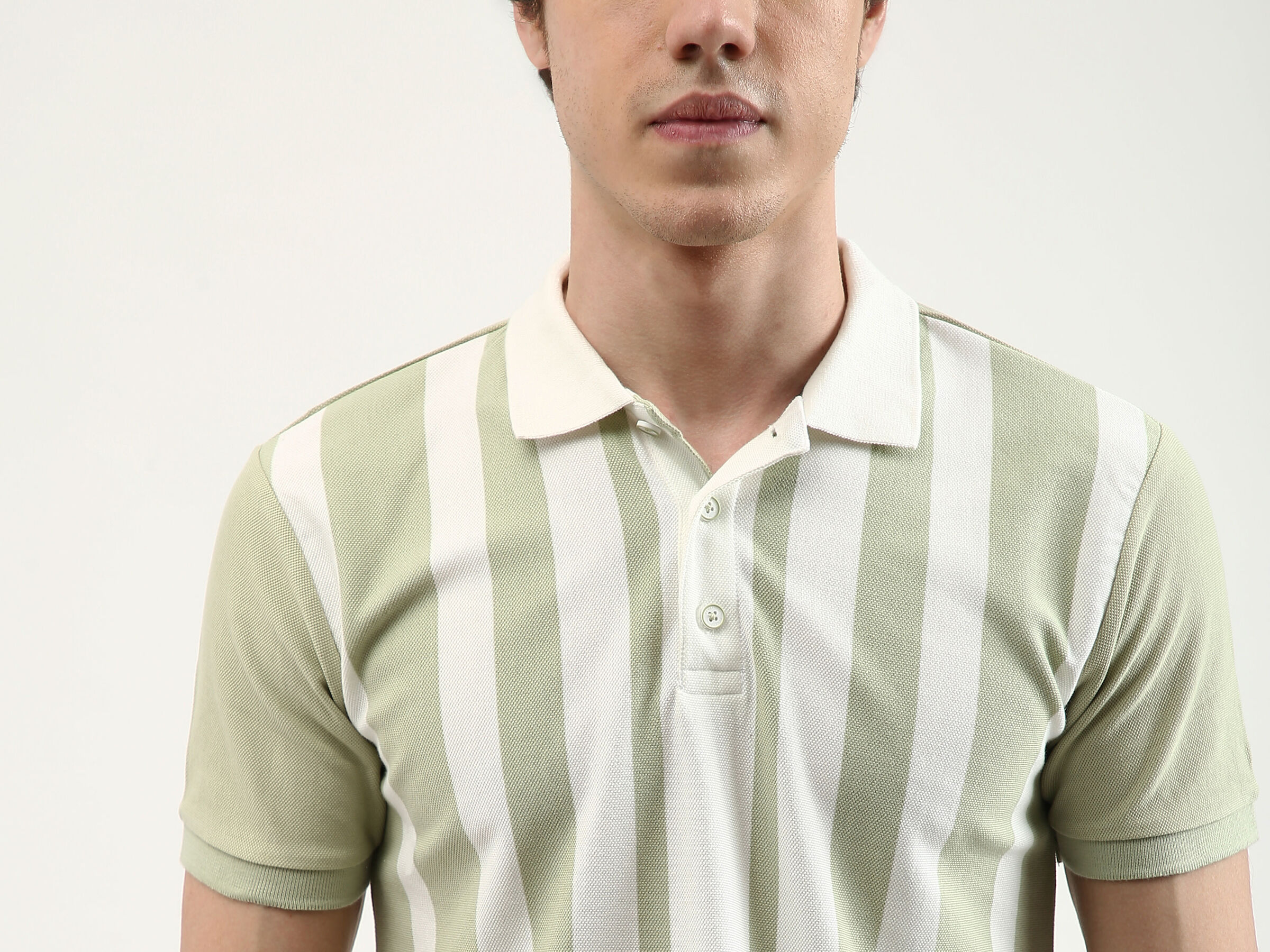 Gradation Vertical Striped Polo image number 4