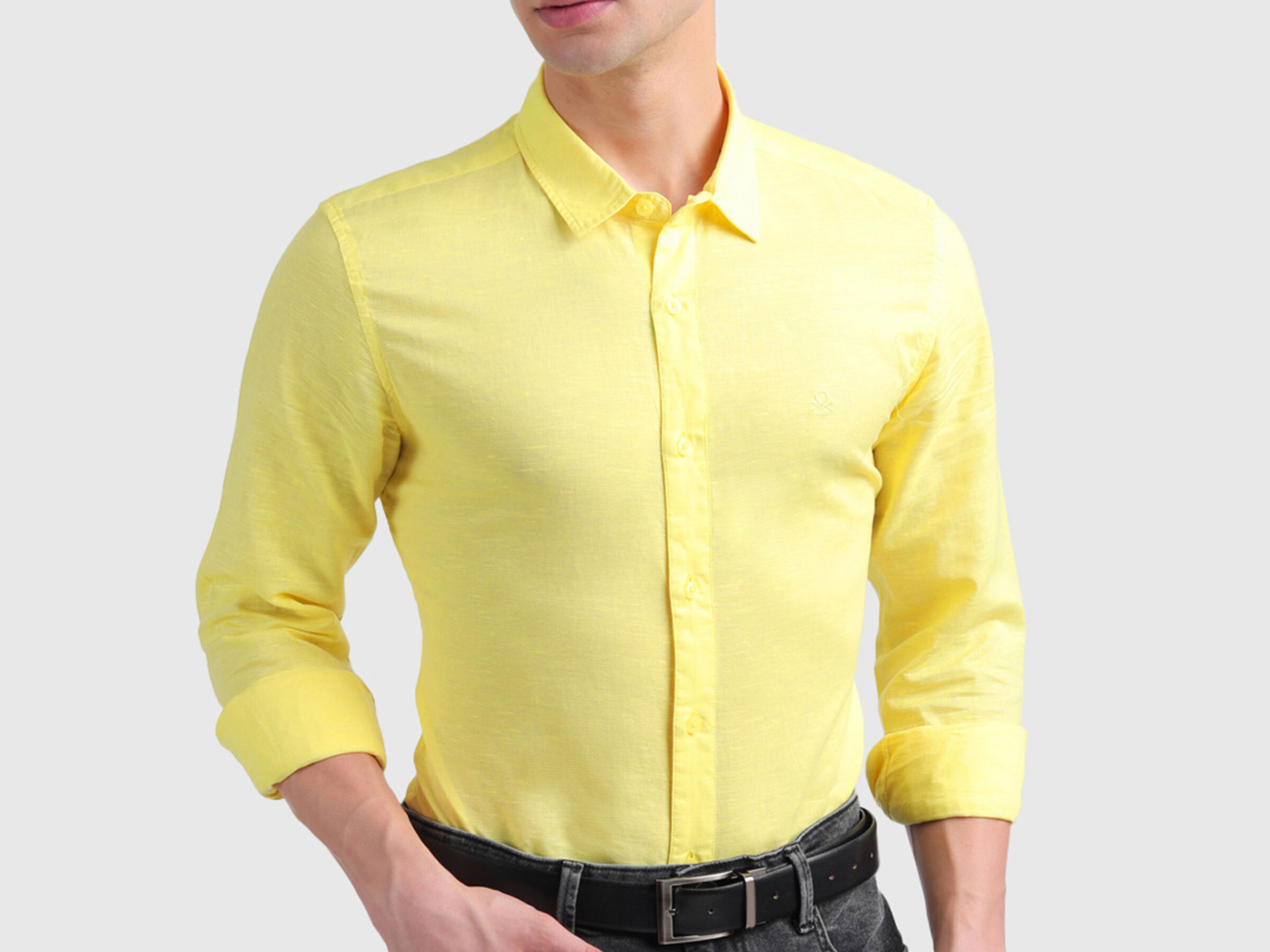 Long Sleeve Linen Blend Shirt image number 2
