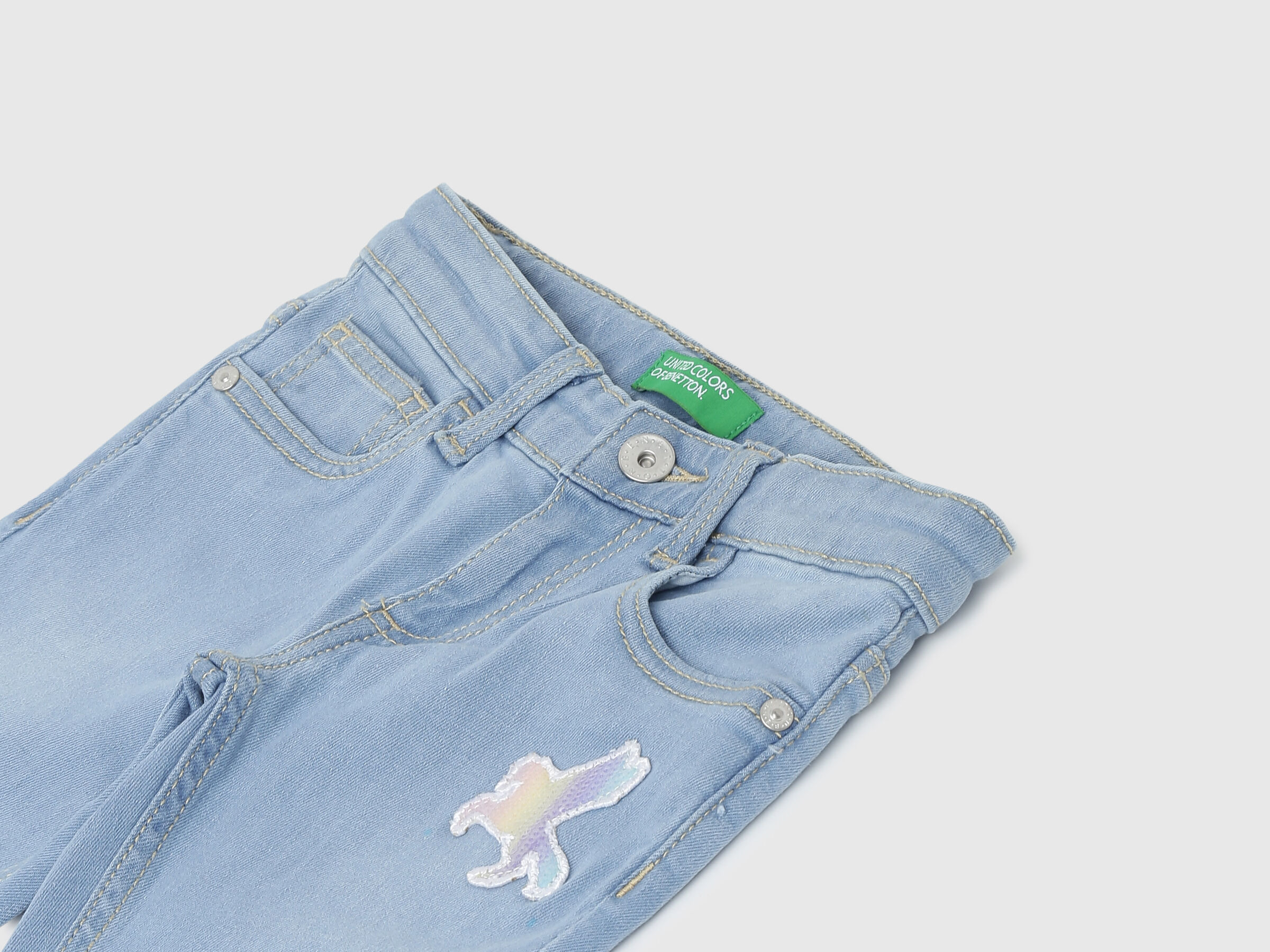 DENIM WITH PEGASUS & RAINBOW BADGE image number 2