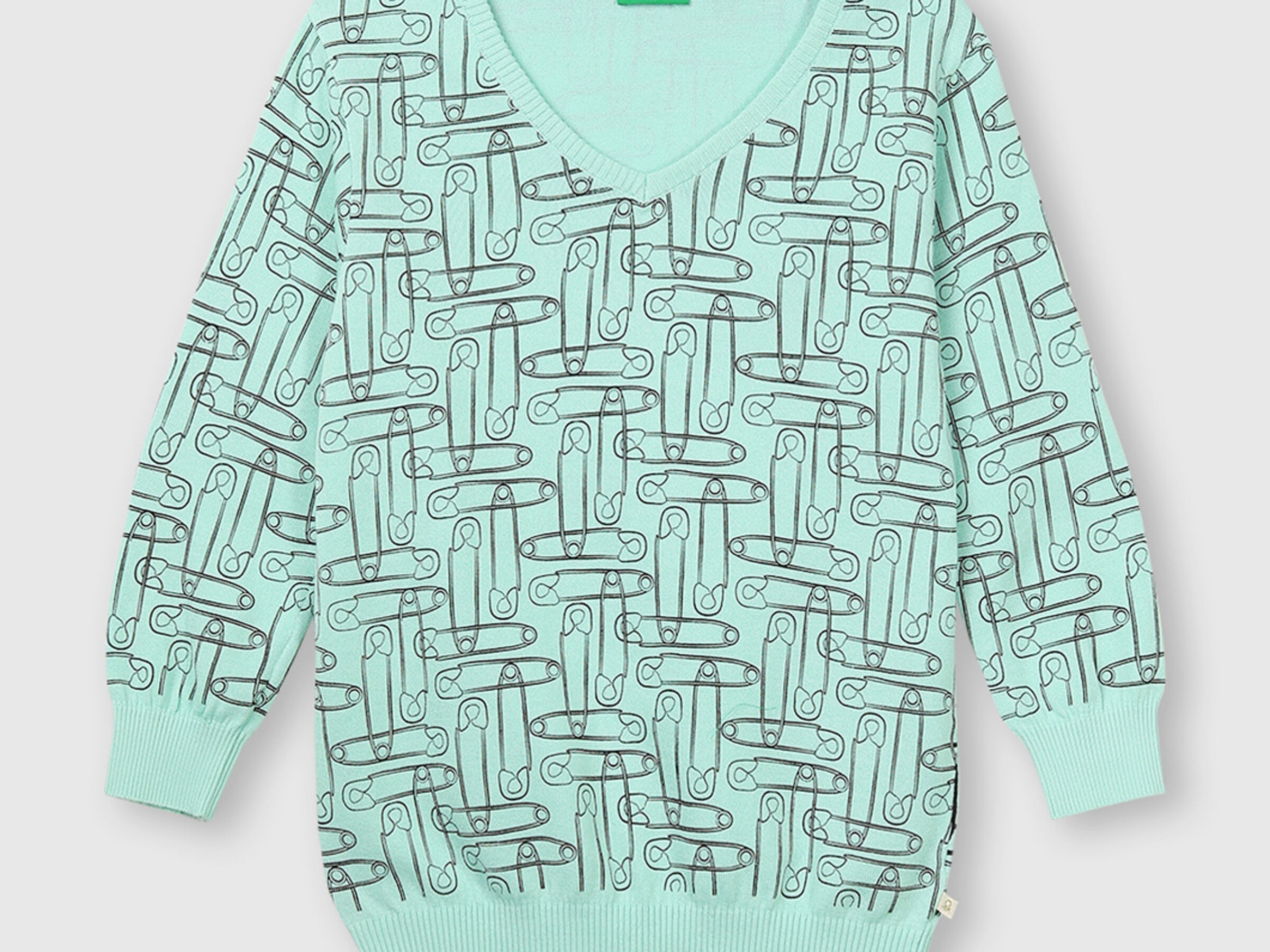 Pure Cotton Tricot Top with V-Neck image number 4