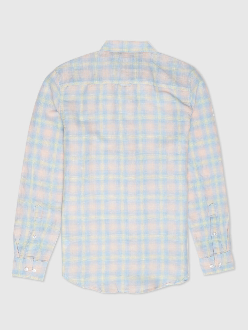 Full Sleeves Cotton Linen Pastel Check Shirt image number 2