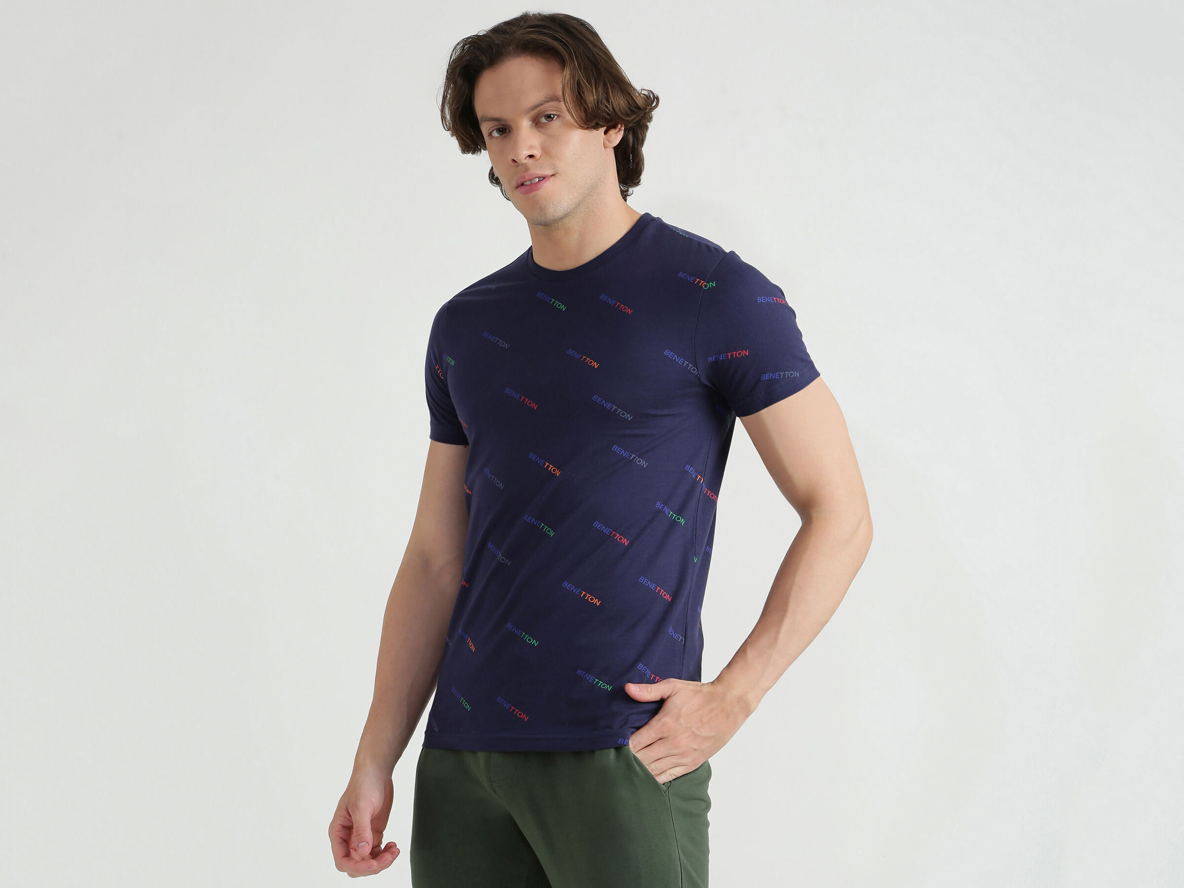 Short Sleeve Printed Round Neck T-Shirt image number 1