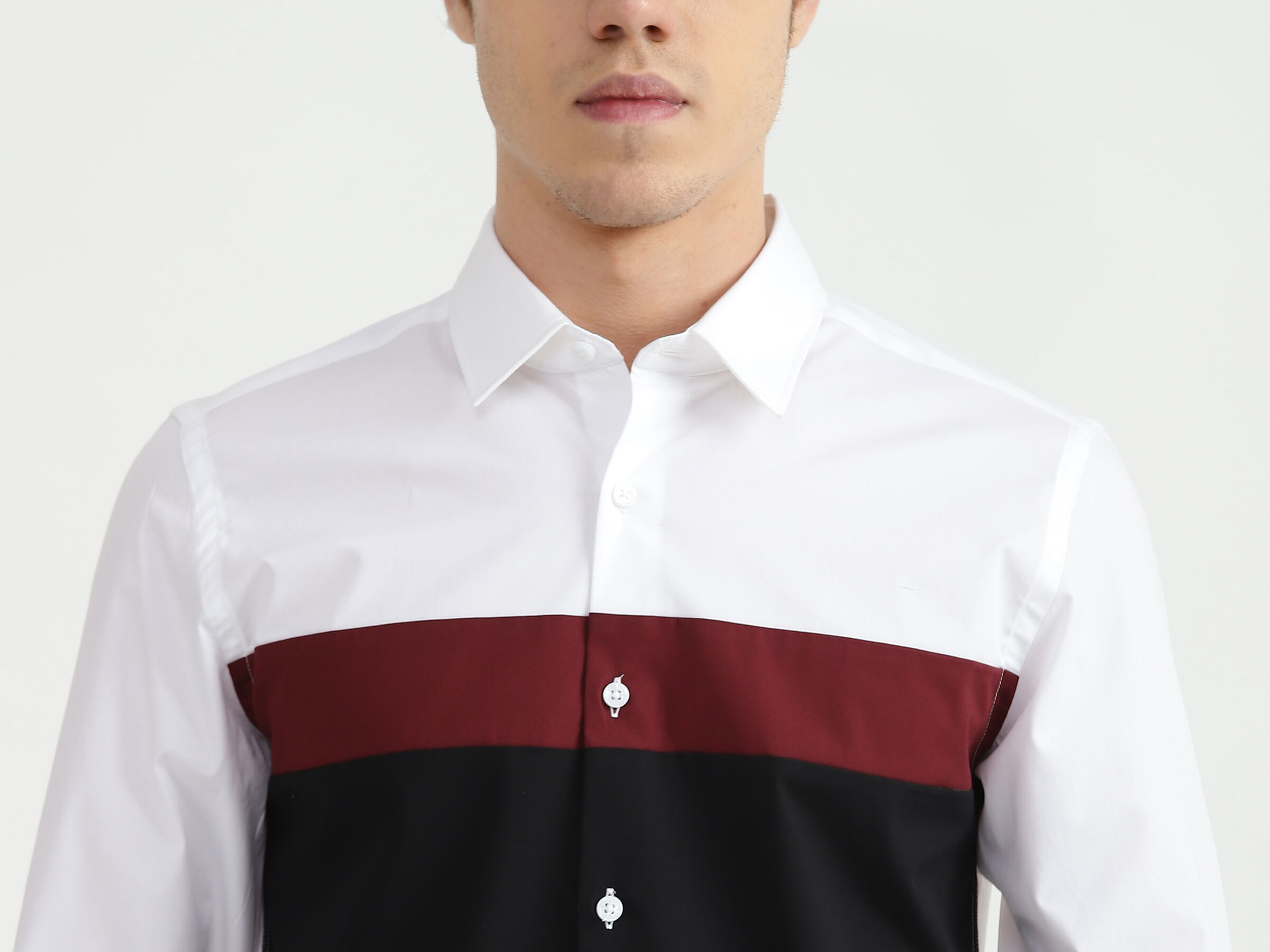 Full Sleeves Overall Colourblock Shirt image number 4