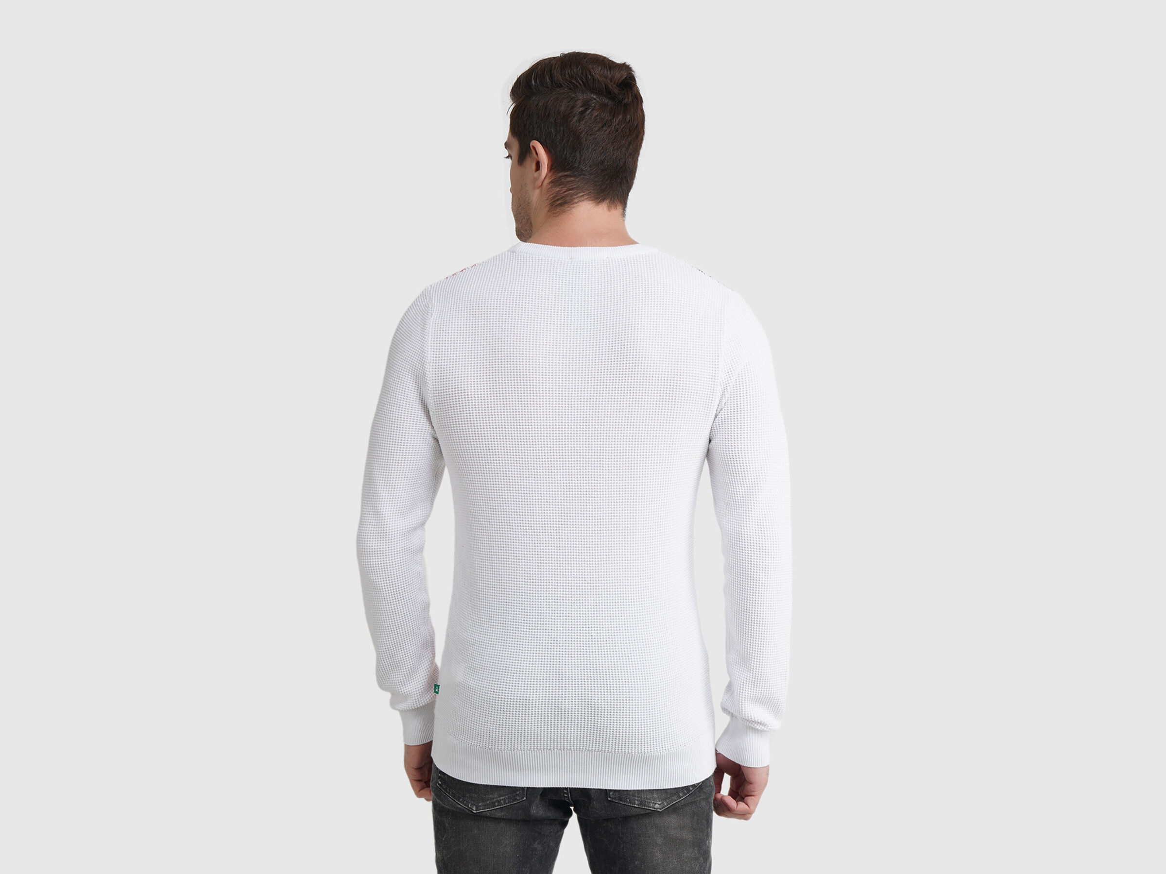 Vertical Striped Plating Sweater image number 1
