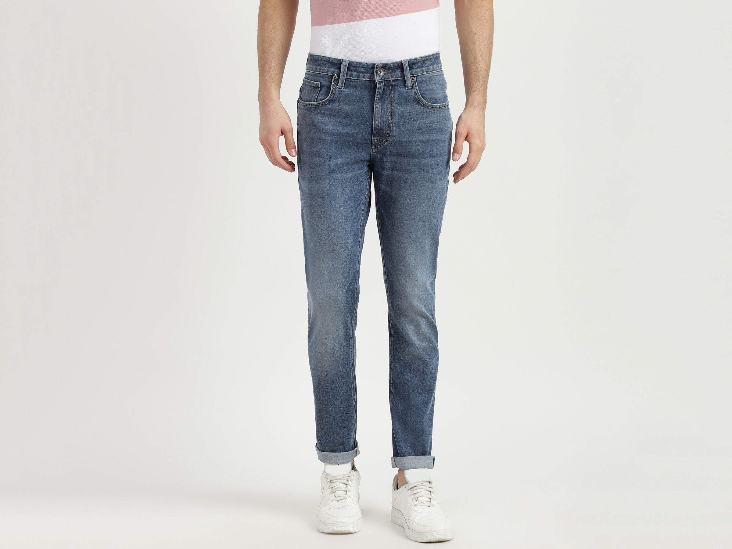 SKINNY MID BLUE COOLMAX JEANS image number 0