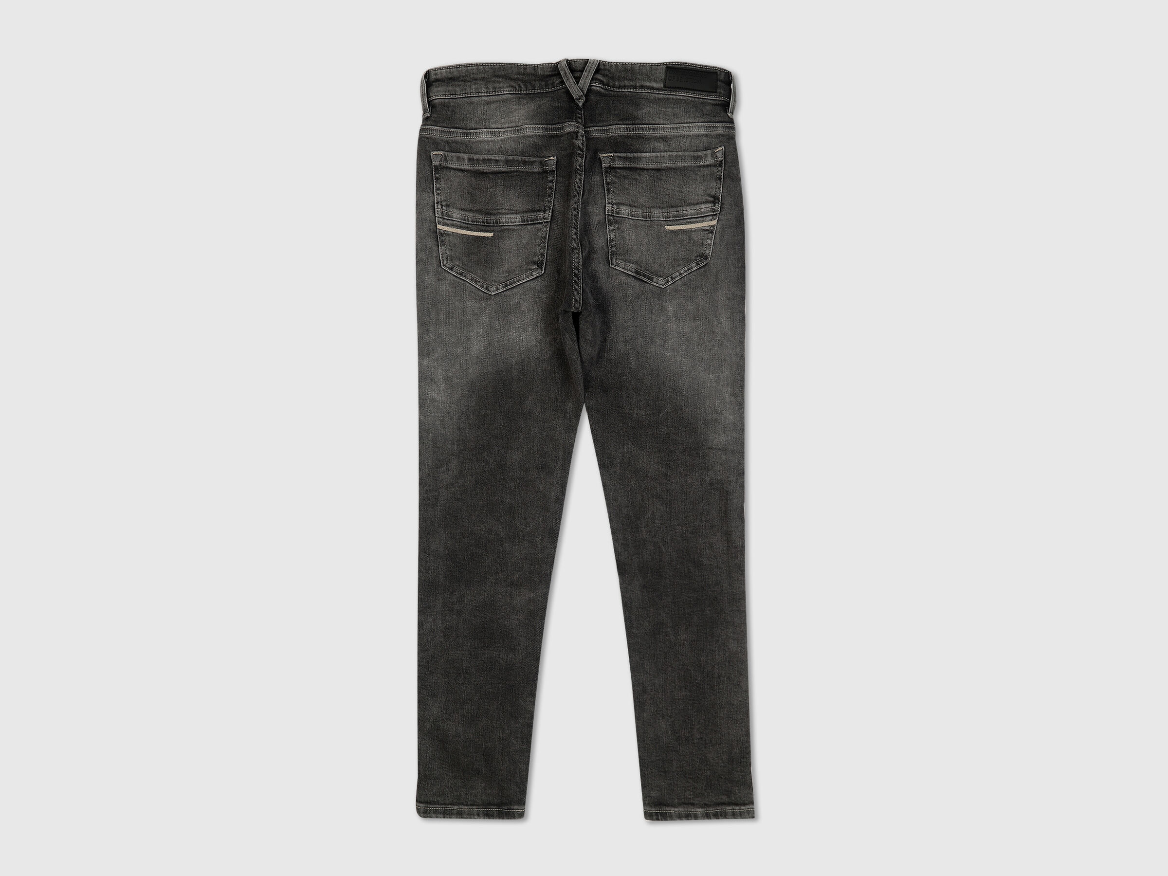Low Crotch Faded Grey High Stretch Jeans image number 6