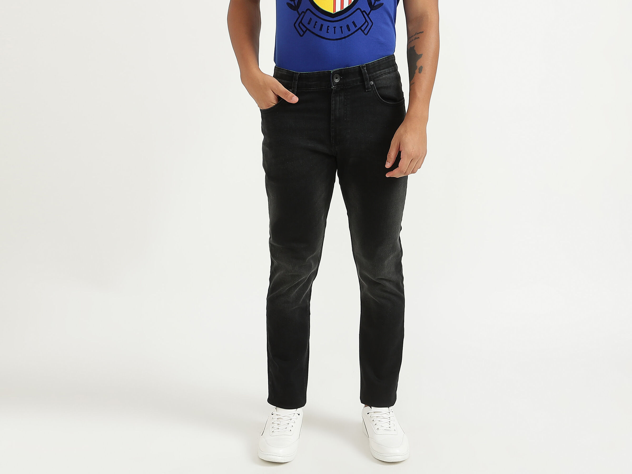 SKINNY FIT BLACK FLEXI WAIST BMRG JEANS image number 0
