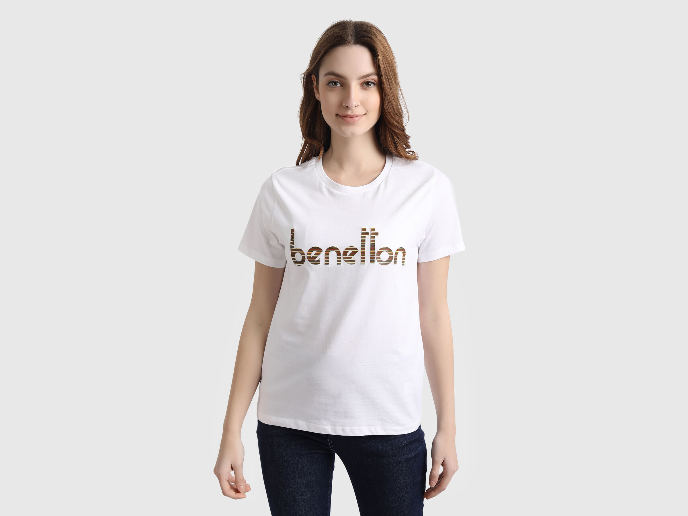 Technique T-Shirt with Benetton Text Logo image number 5