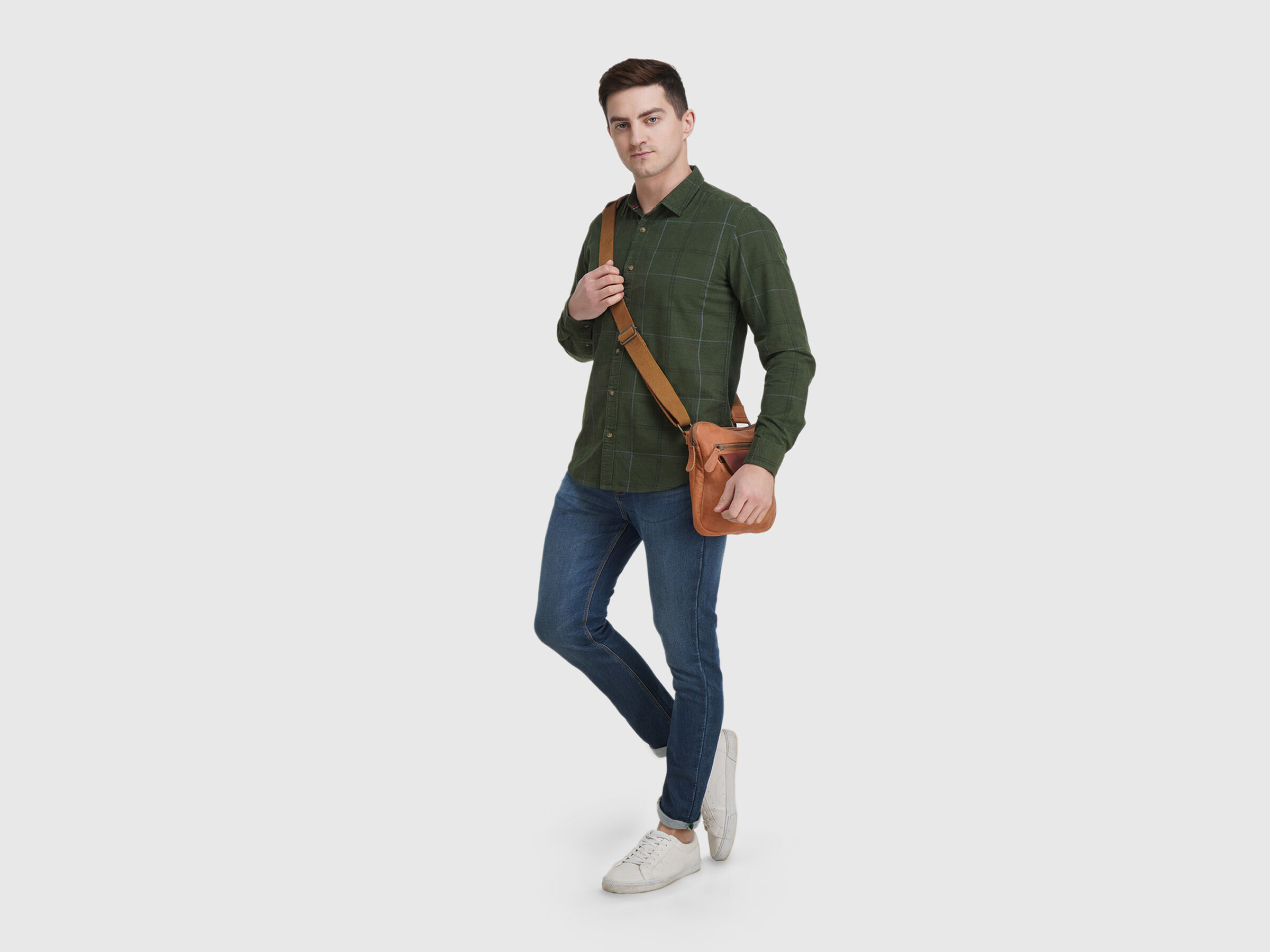 Fill Sleeve Corduroy Check Shirt image number 3