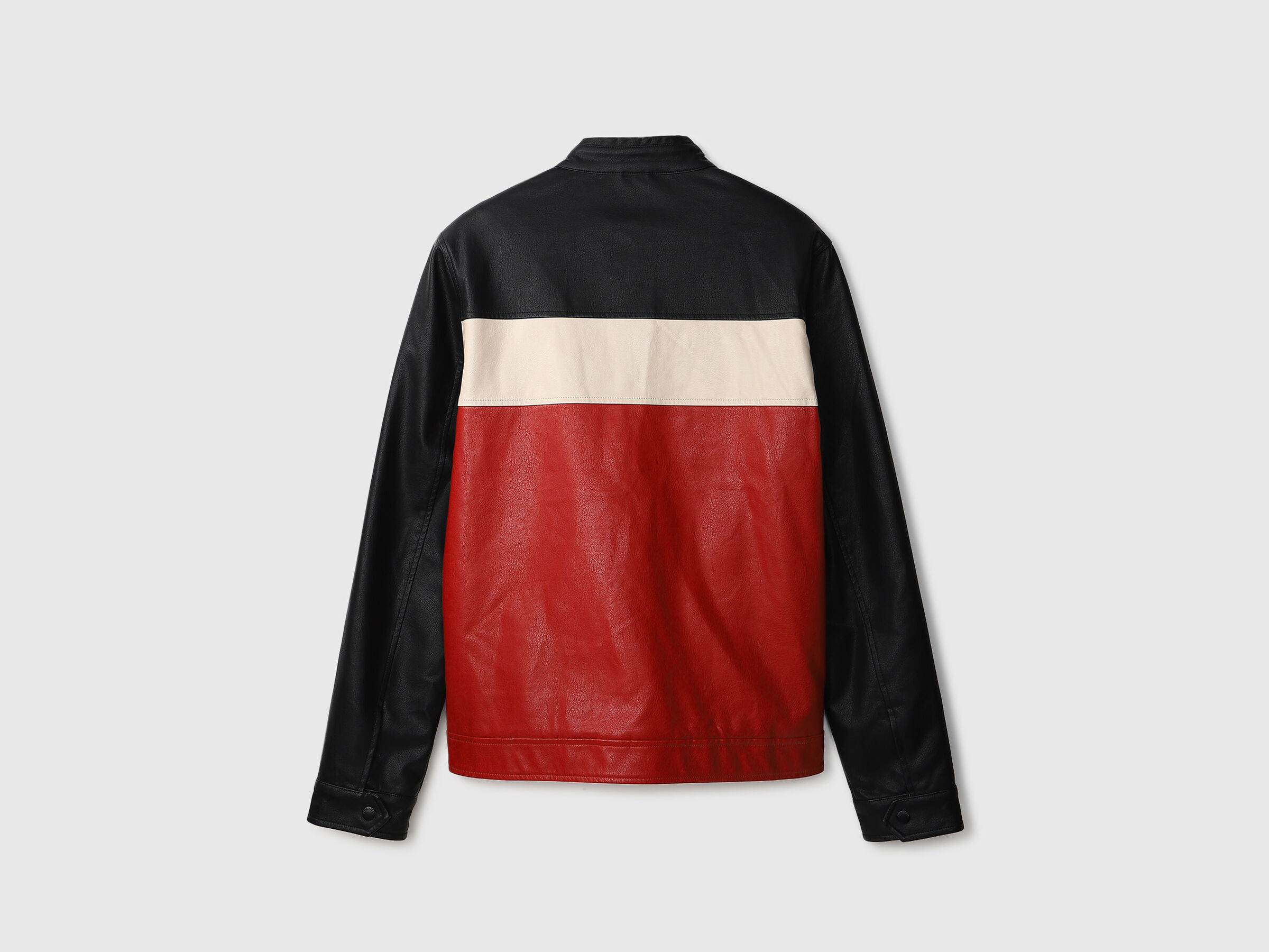 PU COLOR BLOCK JACKET image number 8