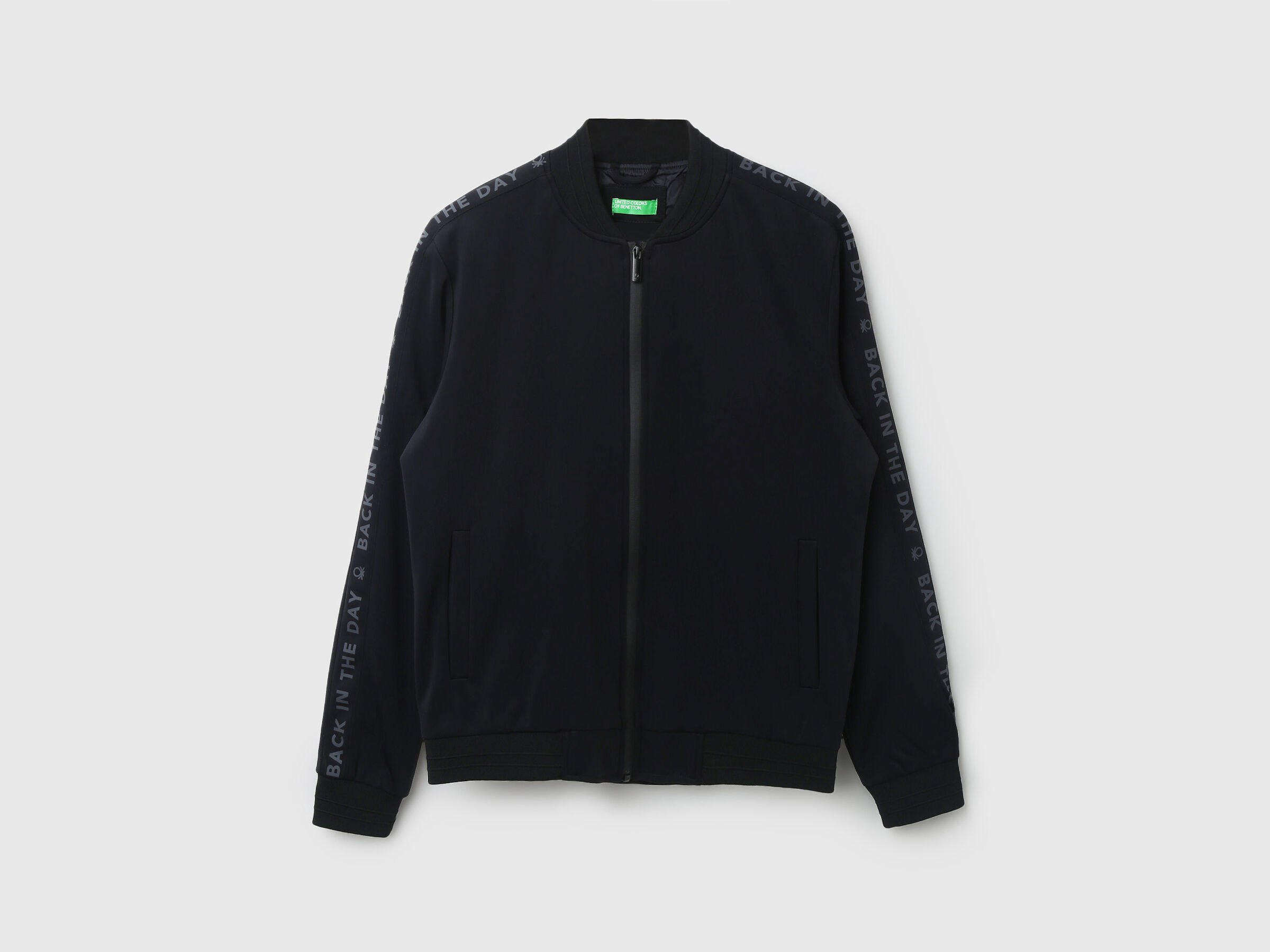 SLEEVE PRINT NEOPRENE KNIT JACKET image number 6
