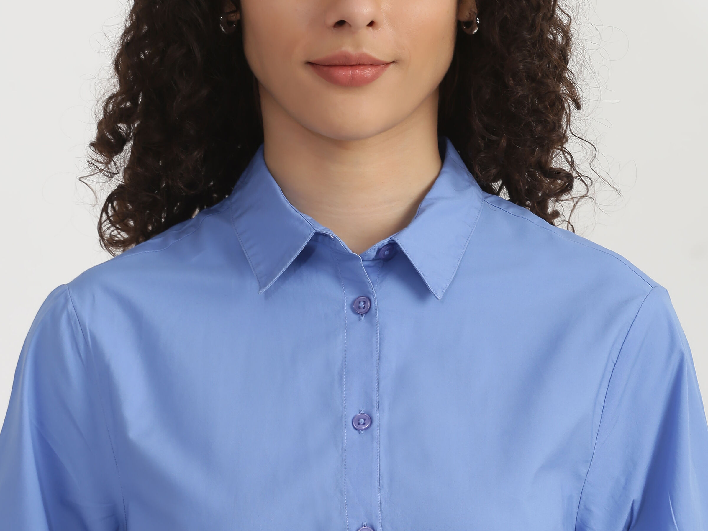 Long Sleeve Button Down Shirt With Scallop Emb. image number 4