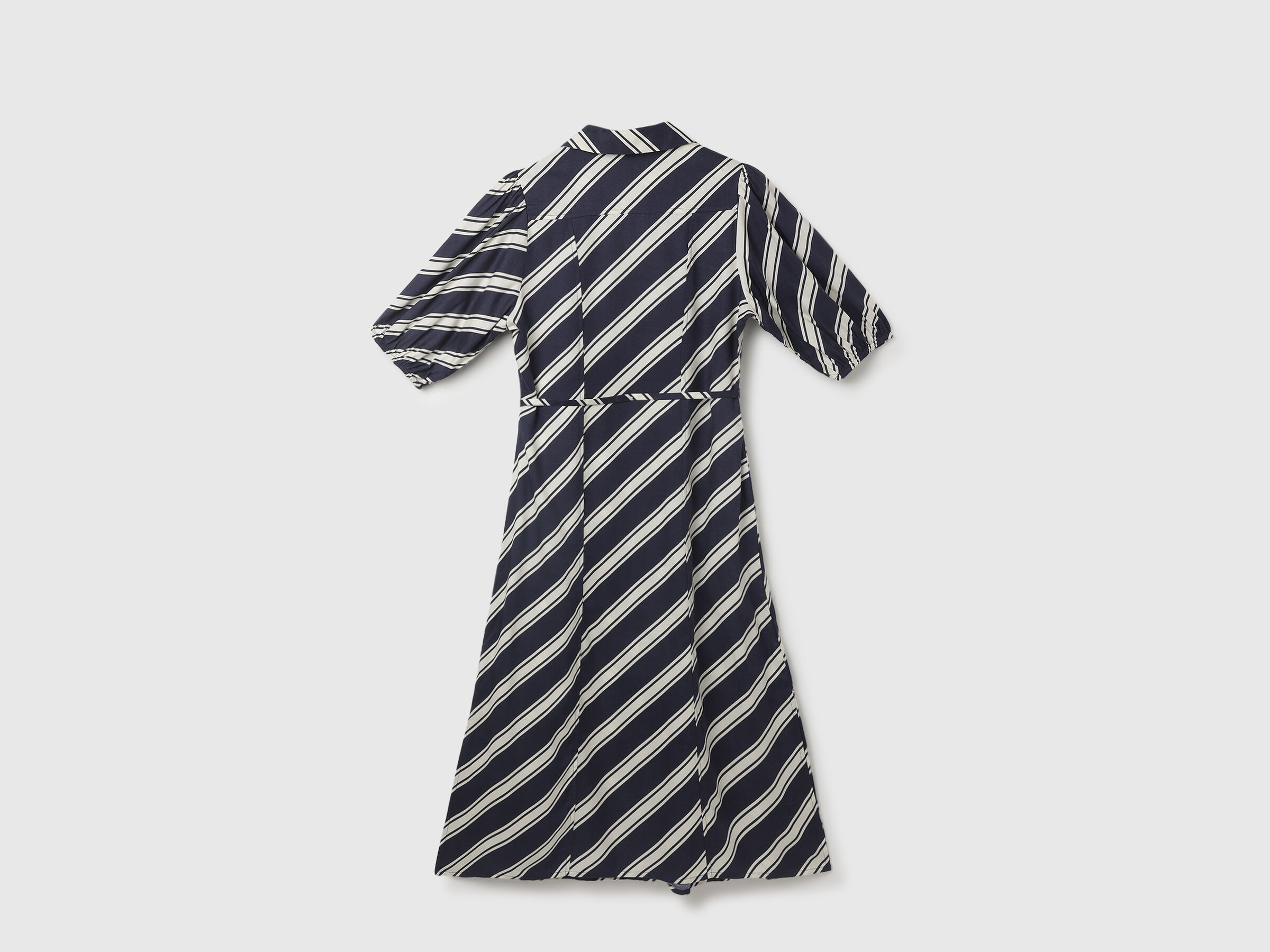 S/S DIAGONAL STRIPE SHIRT DRESS image number 6