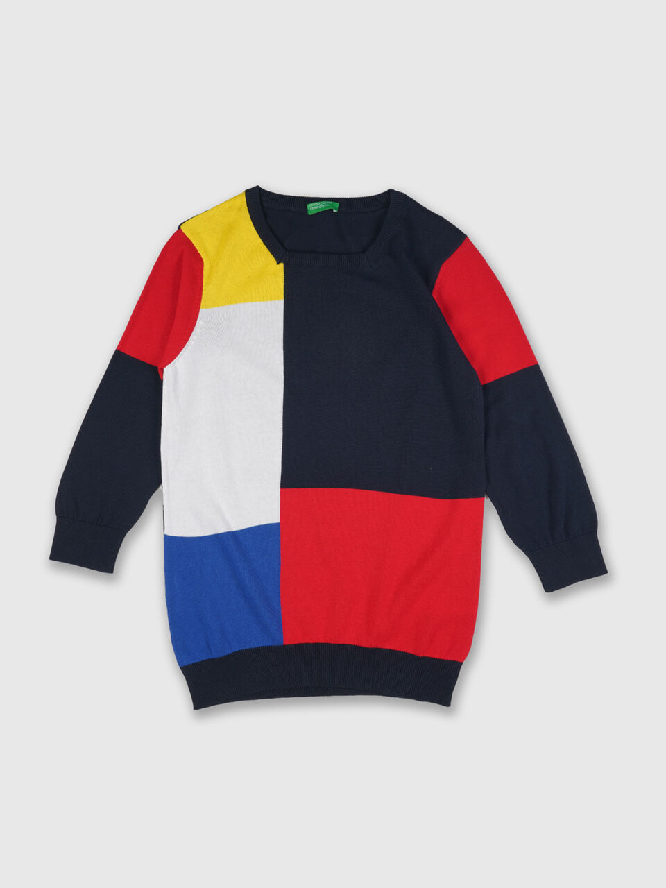 3/4th Half Sleeve Square Neck Color Block Tricot image number null