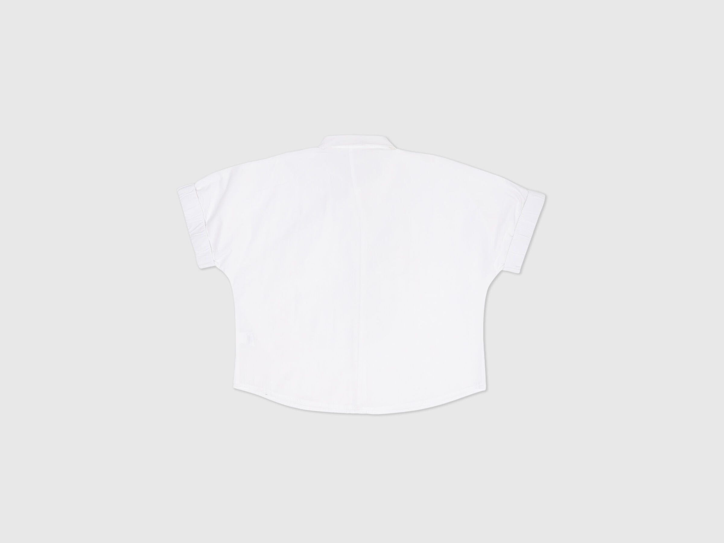 Short Sleeve Blouson Sleeve Button Down Shirt Top image number 6