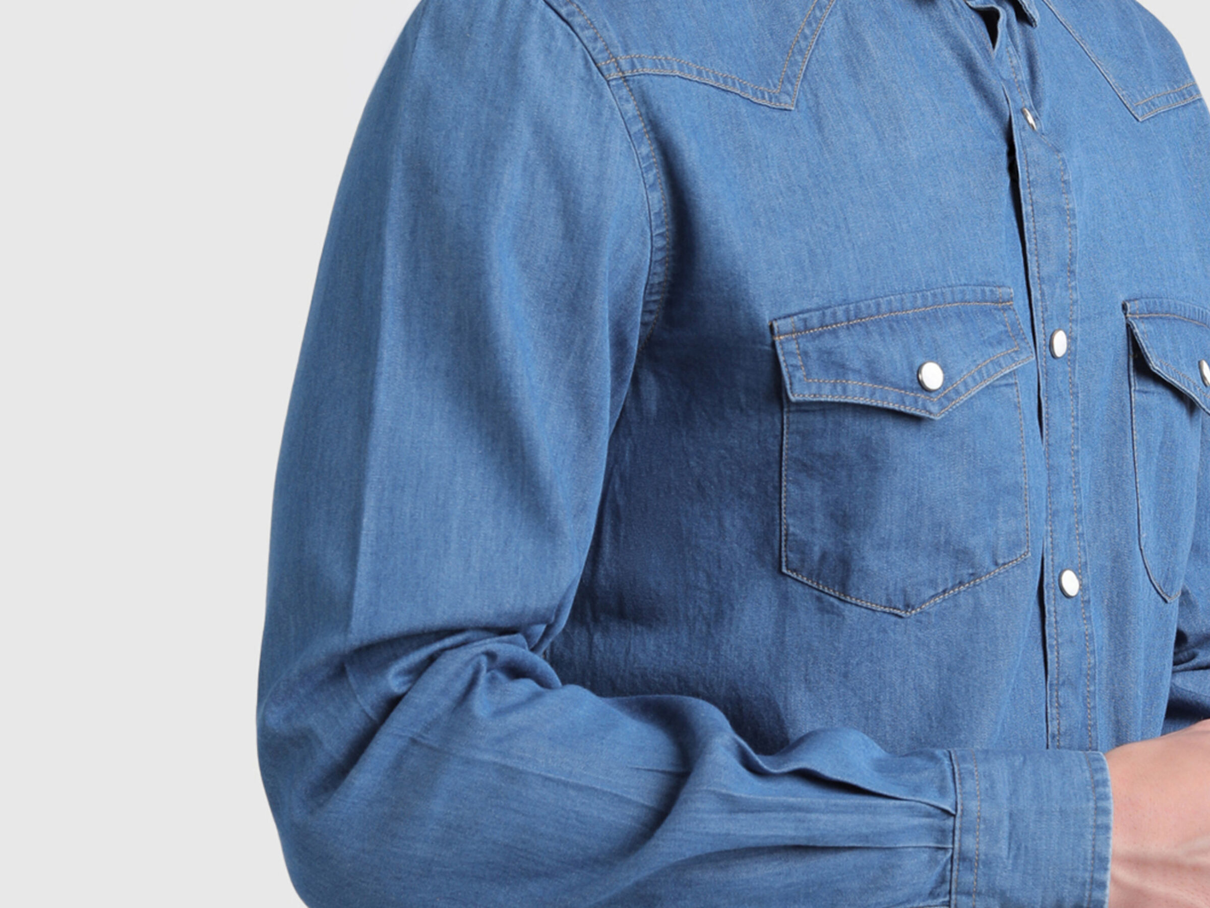 Pure Cotton Classic Denim Shirt image number 3