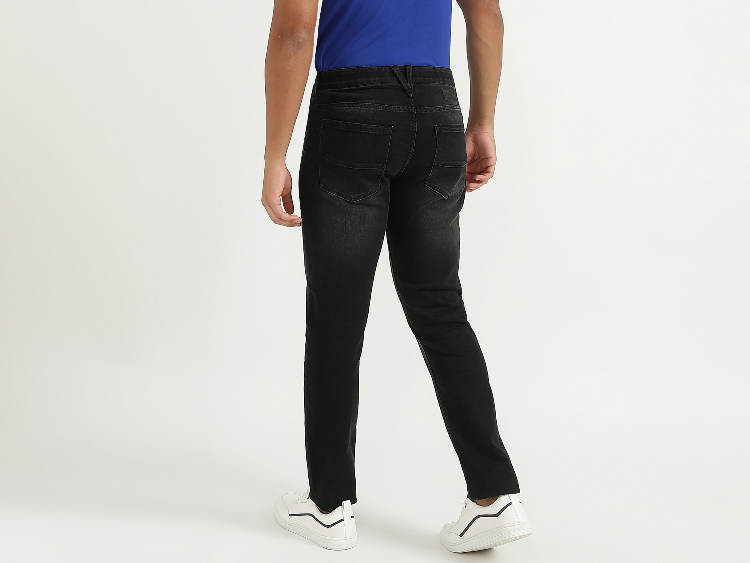 SKINNY FIT BLACK FLEXI WAIST BMRG JEANS image number 2