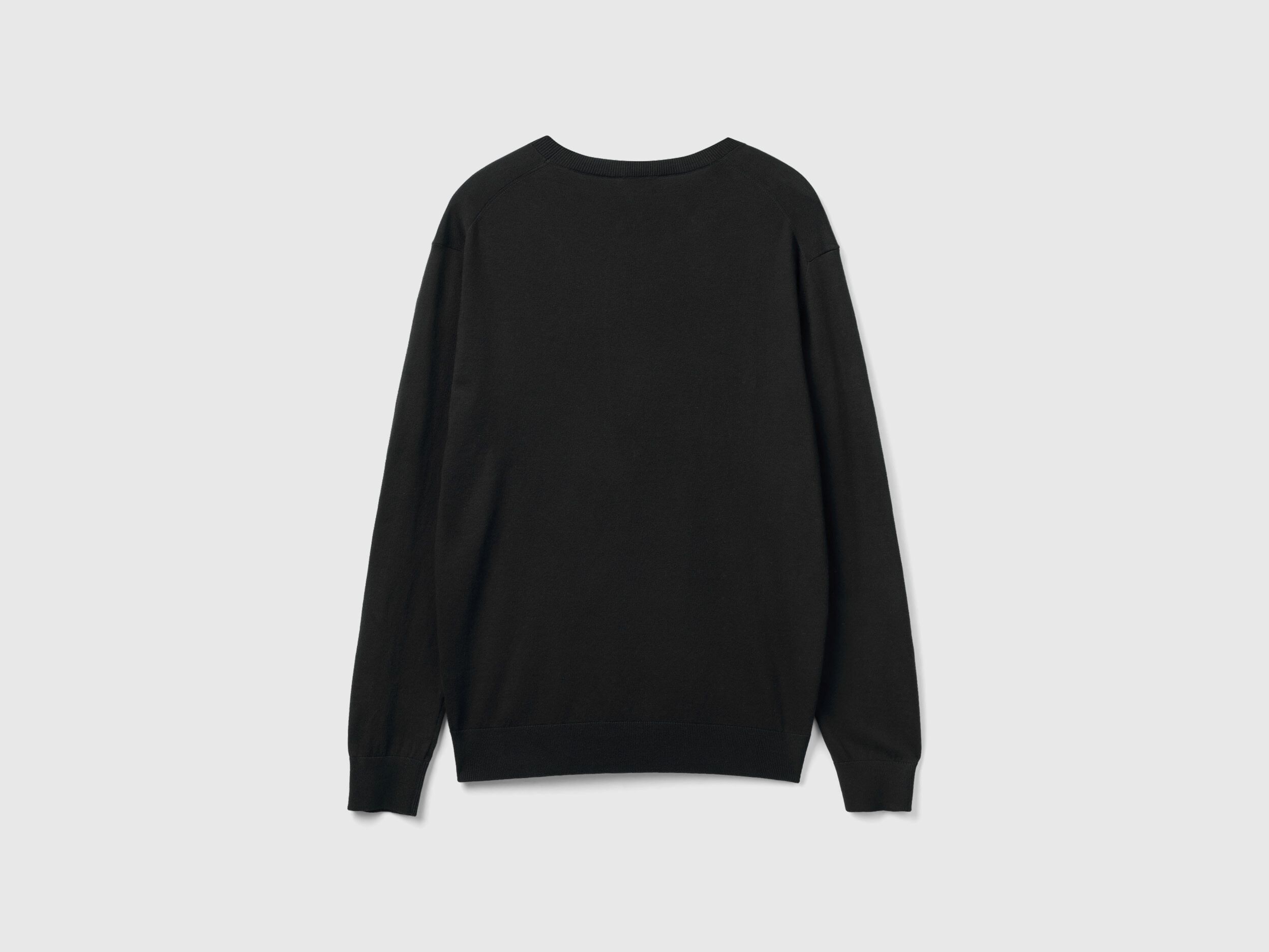 Black cotton pullover sweater top