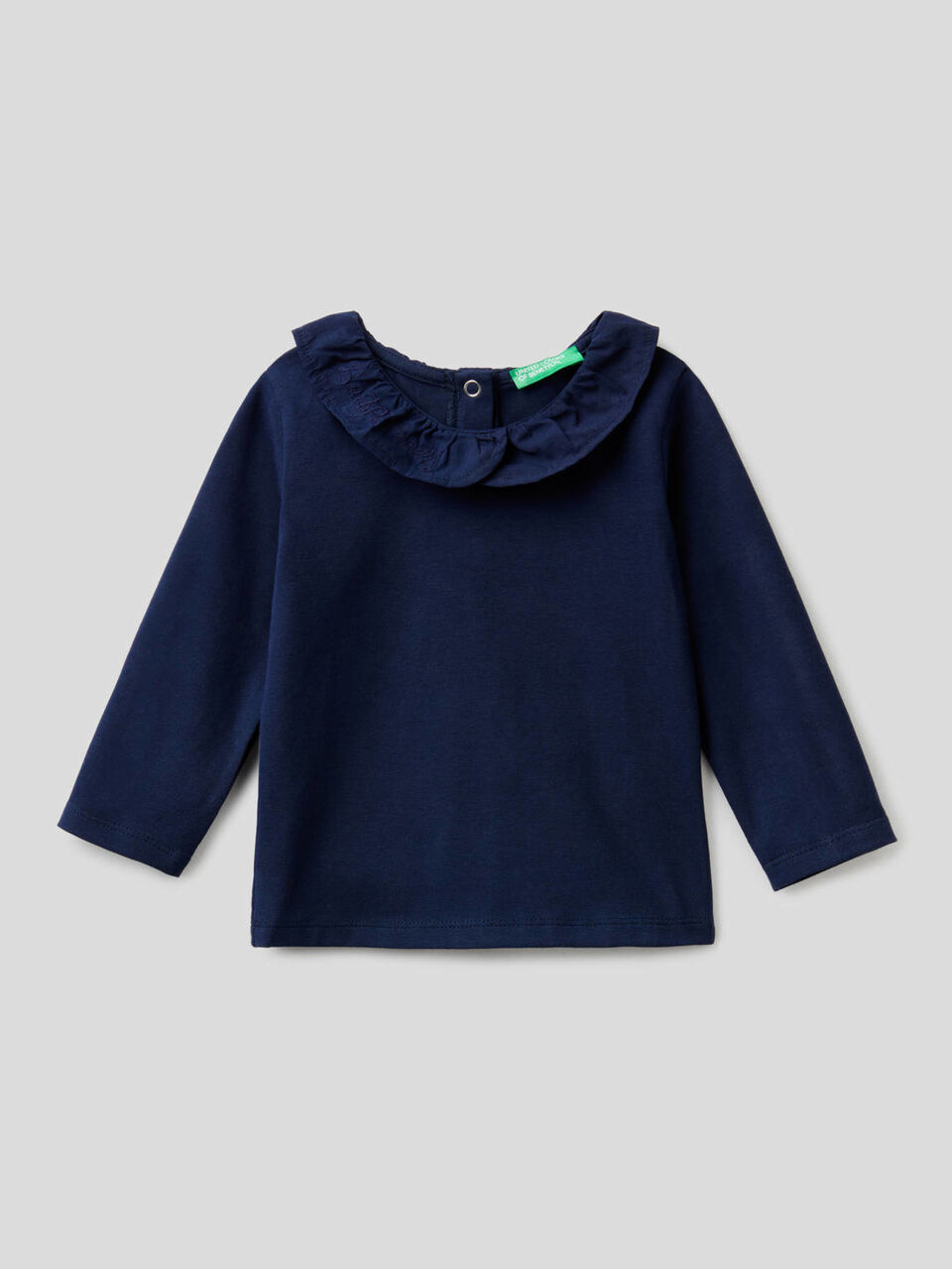 Long sleeve t-shirt with trimmed collar image number 1