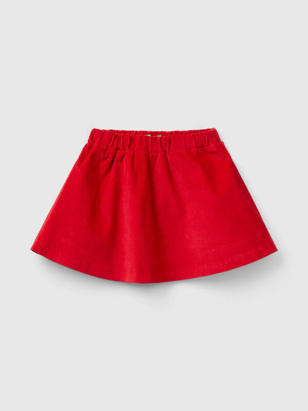 Smooth velvet mini skirt