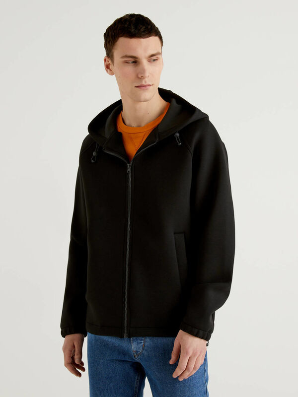 Neoprene jacket with hood Men